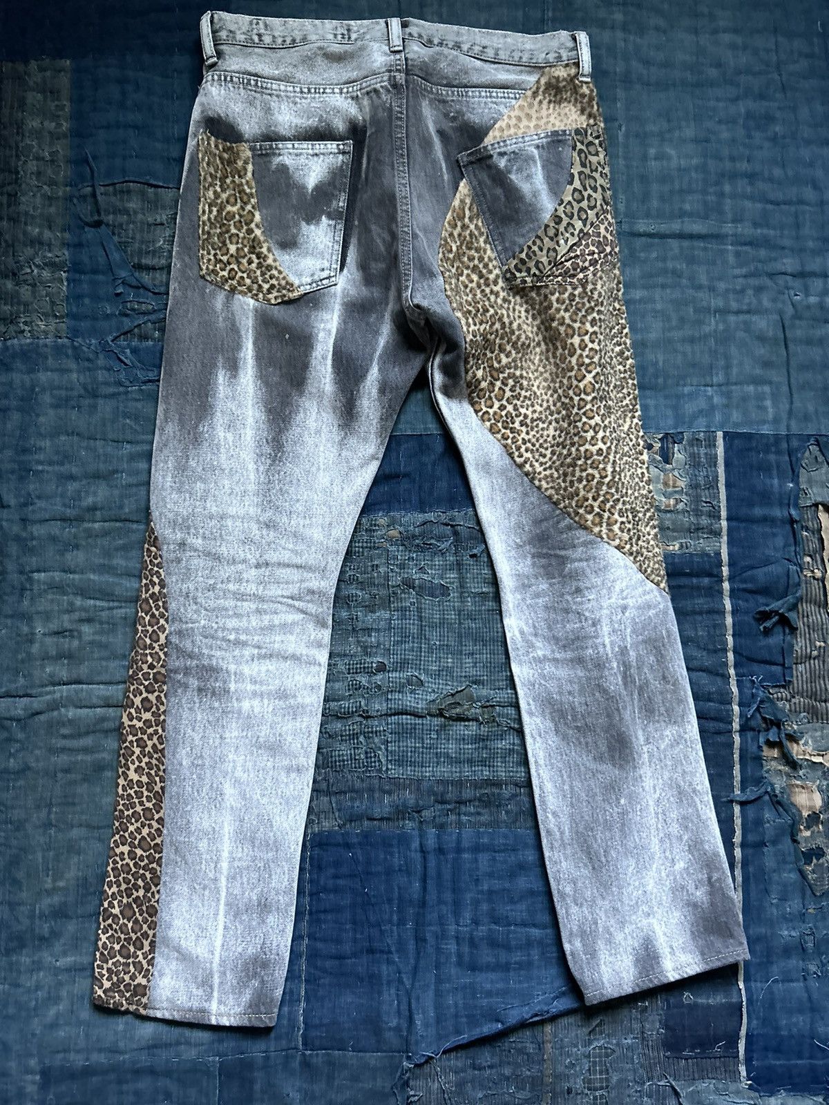 Kapital × Kapital Kountry kapital leopard patchwork black denim Size US 31 - 2 Thumbnail