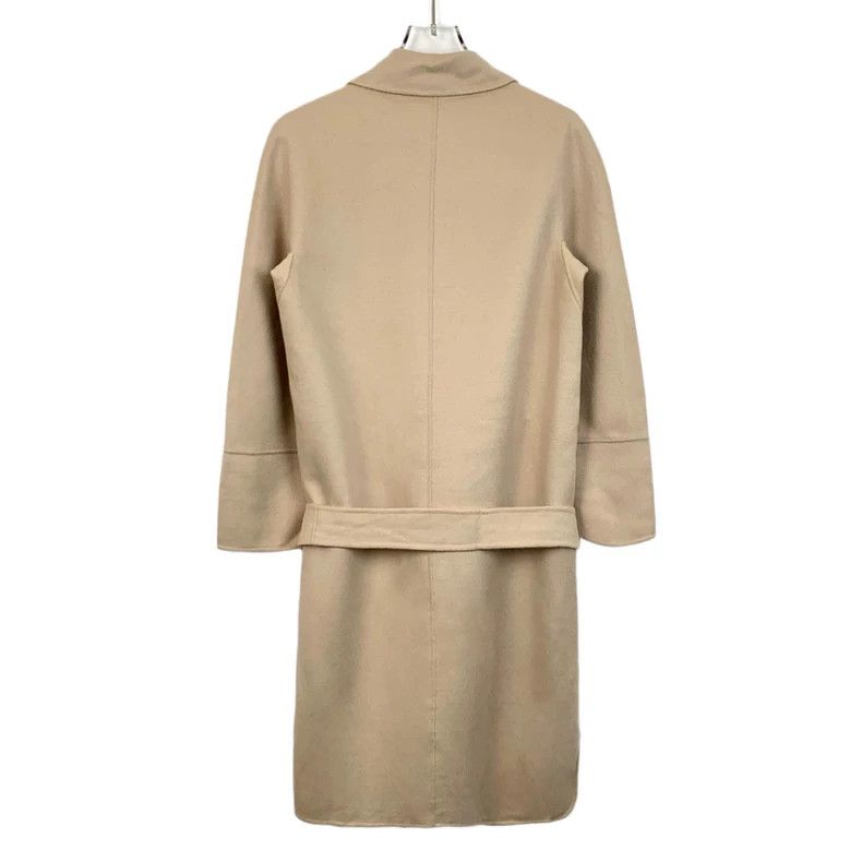 Max Mara Max Mara Studio Khaki Lapel Single-Breasted Belted Coat Size XXS / US 00 / IT 34 - 2 Thumbnail