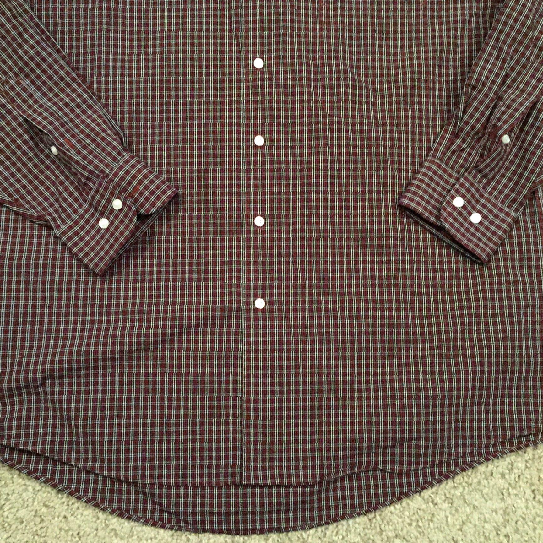 Dockers Dockers Shirt Mens Large Red Plaid Long Sleeve Button Up Never Iron Size US L / EU 52-54 / 3 - 4 Thumbnail