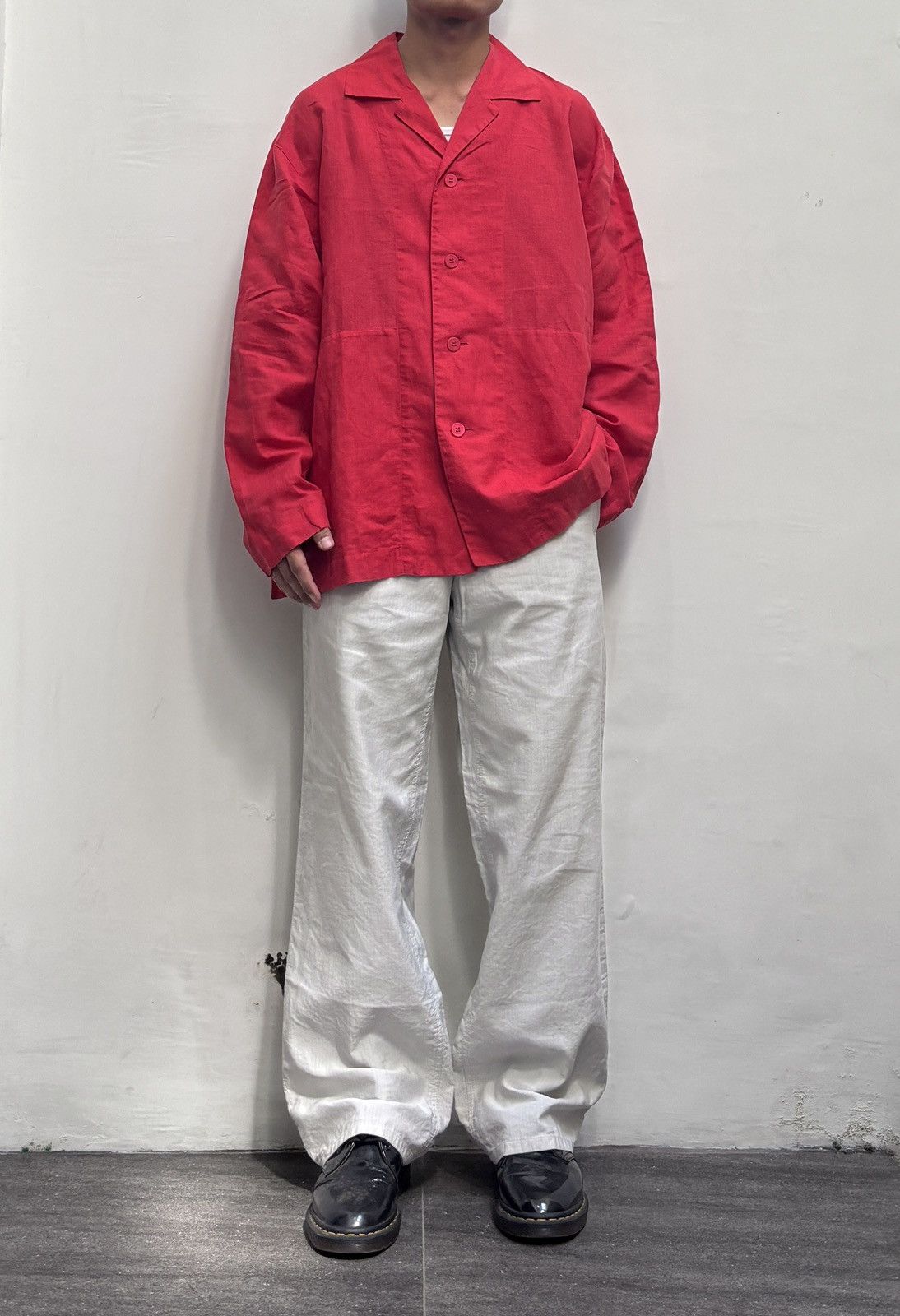 Homme Plisse Issey Miyake FREE TAX!l Homme Plisse Open Collar Shirt/Jacket Size US L / EU 52-54 / 3 - 1 Thumbnail
