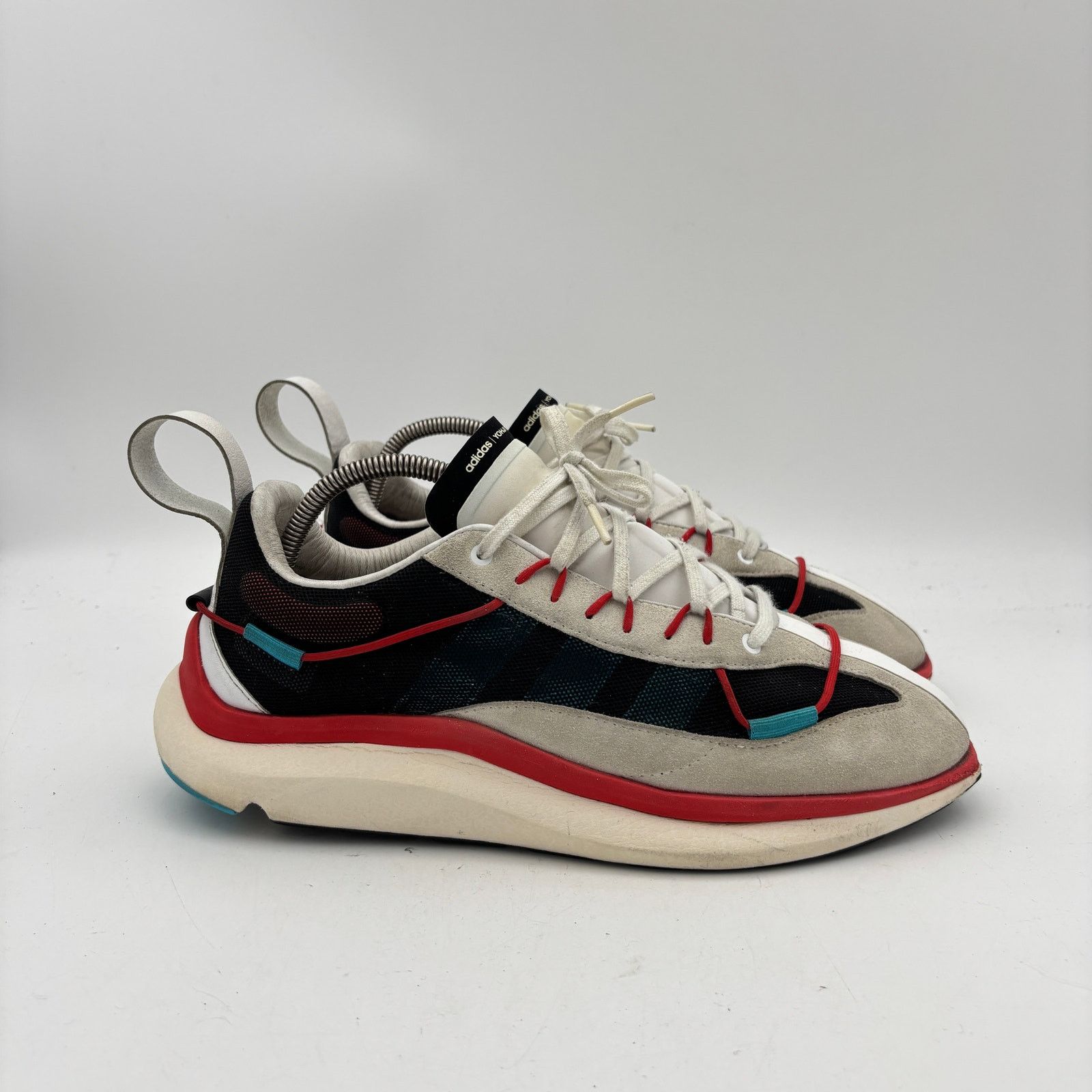 Adidas × Y-3 × Yohji Yamamoto Adidas Yohji Yamamoto Y-3 Shiku Run White Red Cyan 10.5 Size US 10.5 / EU 43-44 - 3 Thumbnail