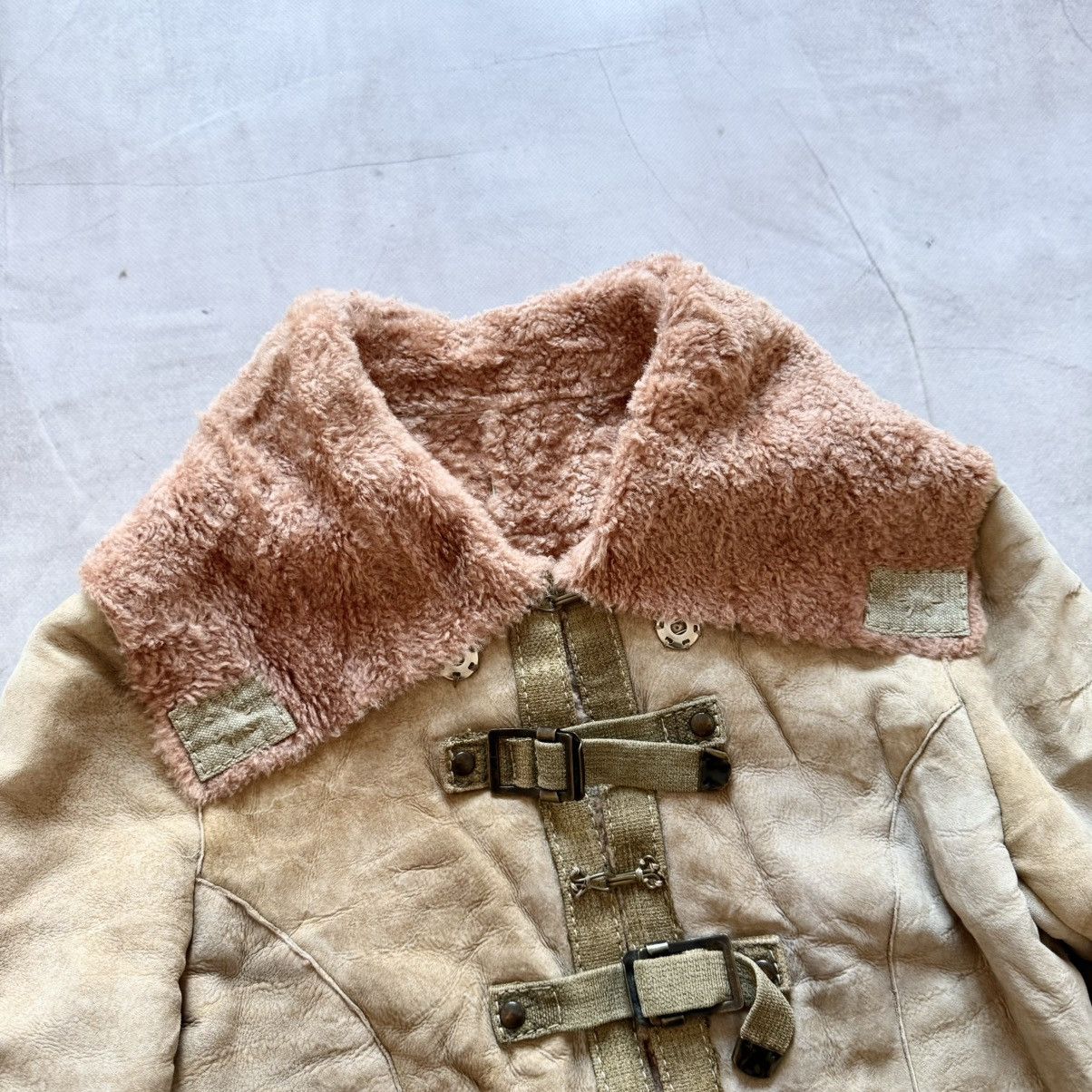 Hysteric Glamour Flora Smith Cargo Military Avantgarde Shearling Jacket Y2K Size L / US 10 / IT 46 - 9 Thumbnail