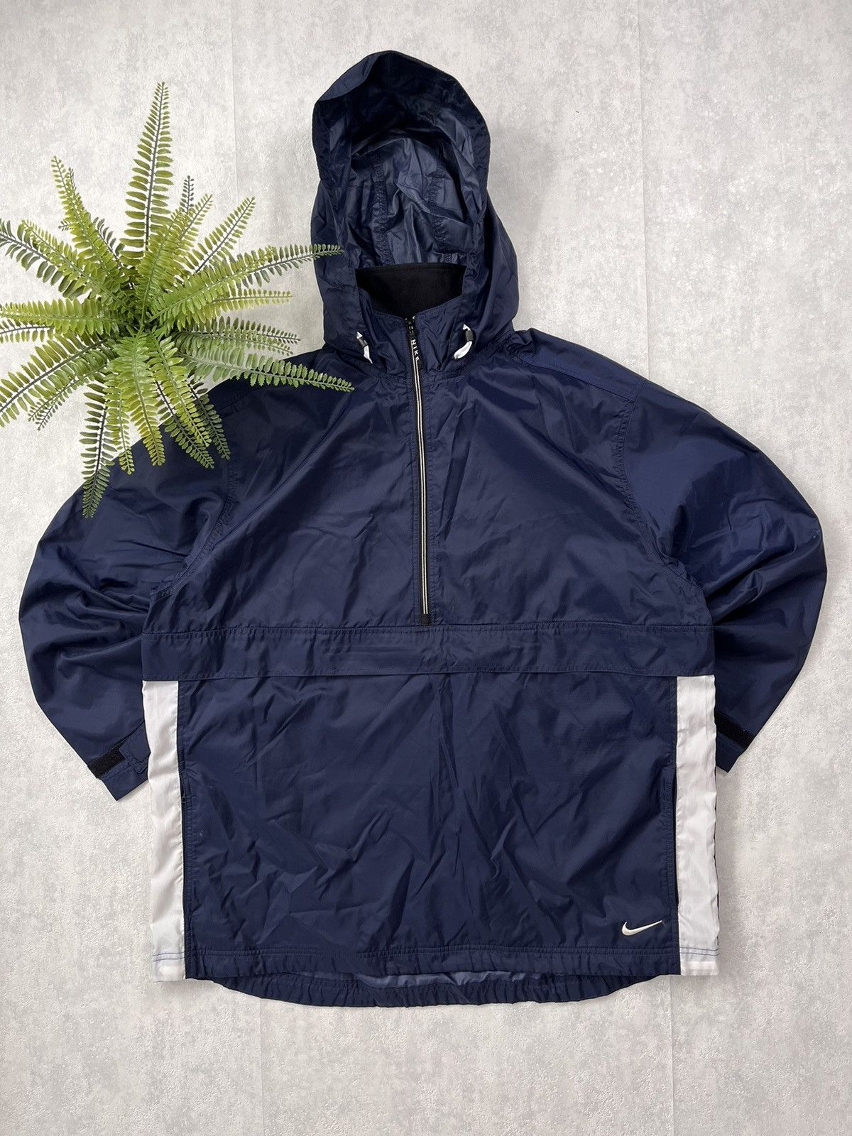 Nike × Vintage 90's NIKE RETRO SWOOSH LOGO ANORAK TRACK JACKET Size US XXL / EU 58 / 5 - 1 Thumbnail