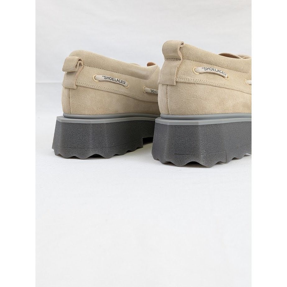Off-White o1rshd1 Sponge Suede Boat Shoes in Beige Size US 11 / EU 44 - 9 Thumbnail