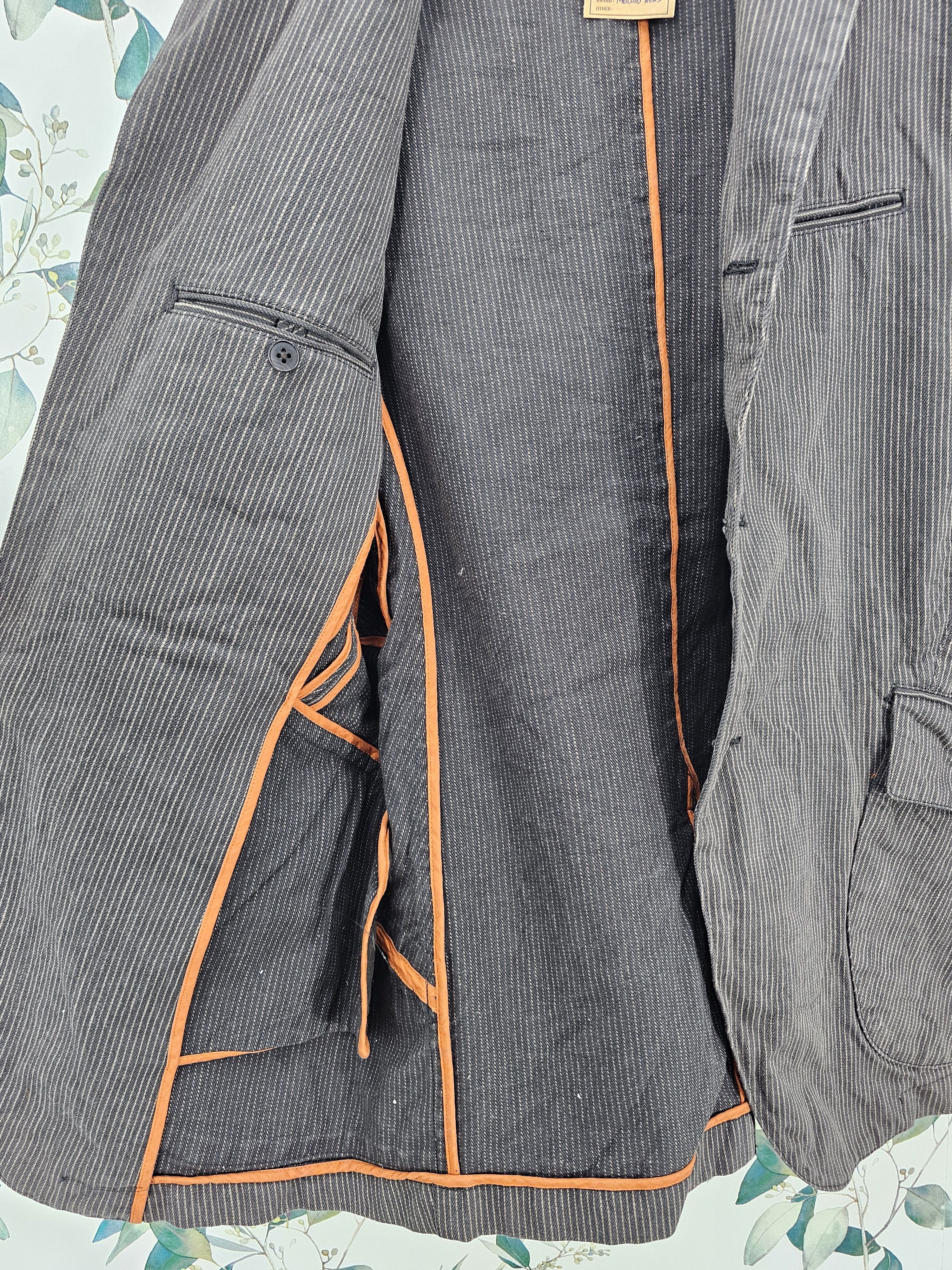 Japanese Brand Japanese Brand TABLOID NEWS Striped Blazer Jacket J0114 Size US M / EU 48-50 / 2 - 11 Thumbnail