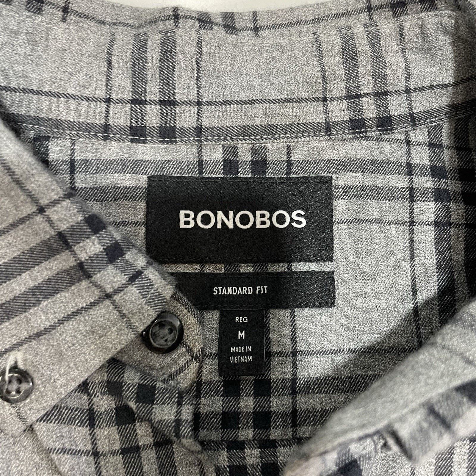 Bonobos BONOBOS Men’s Plaid Gray Black Checks Cotton Shirt Sz Medium Size US M / EU 48-50 / 2 - 3 Thumbnail