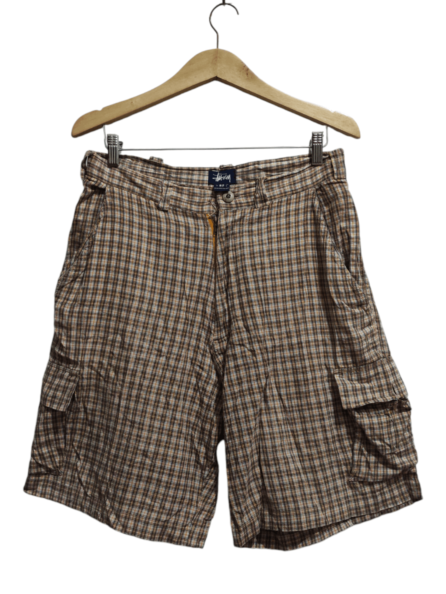 Stussy × Vintage Stussy Archive Patchwork Plaid Shorts | Grailed