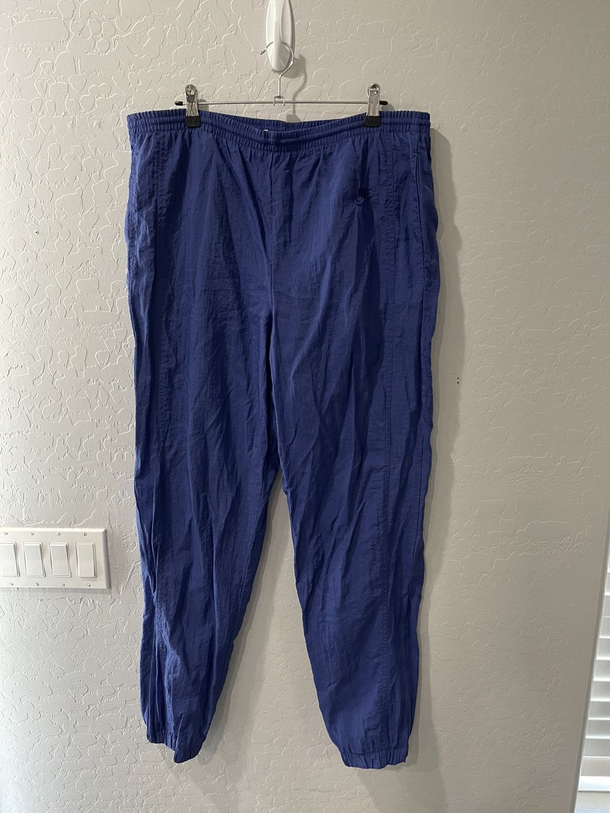 Nike × Vintage Vintage Nike Gray Tag Royal Blue Windbreaker Pants Medium Size US 34 / EU 50 - 1 Thumbnail