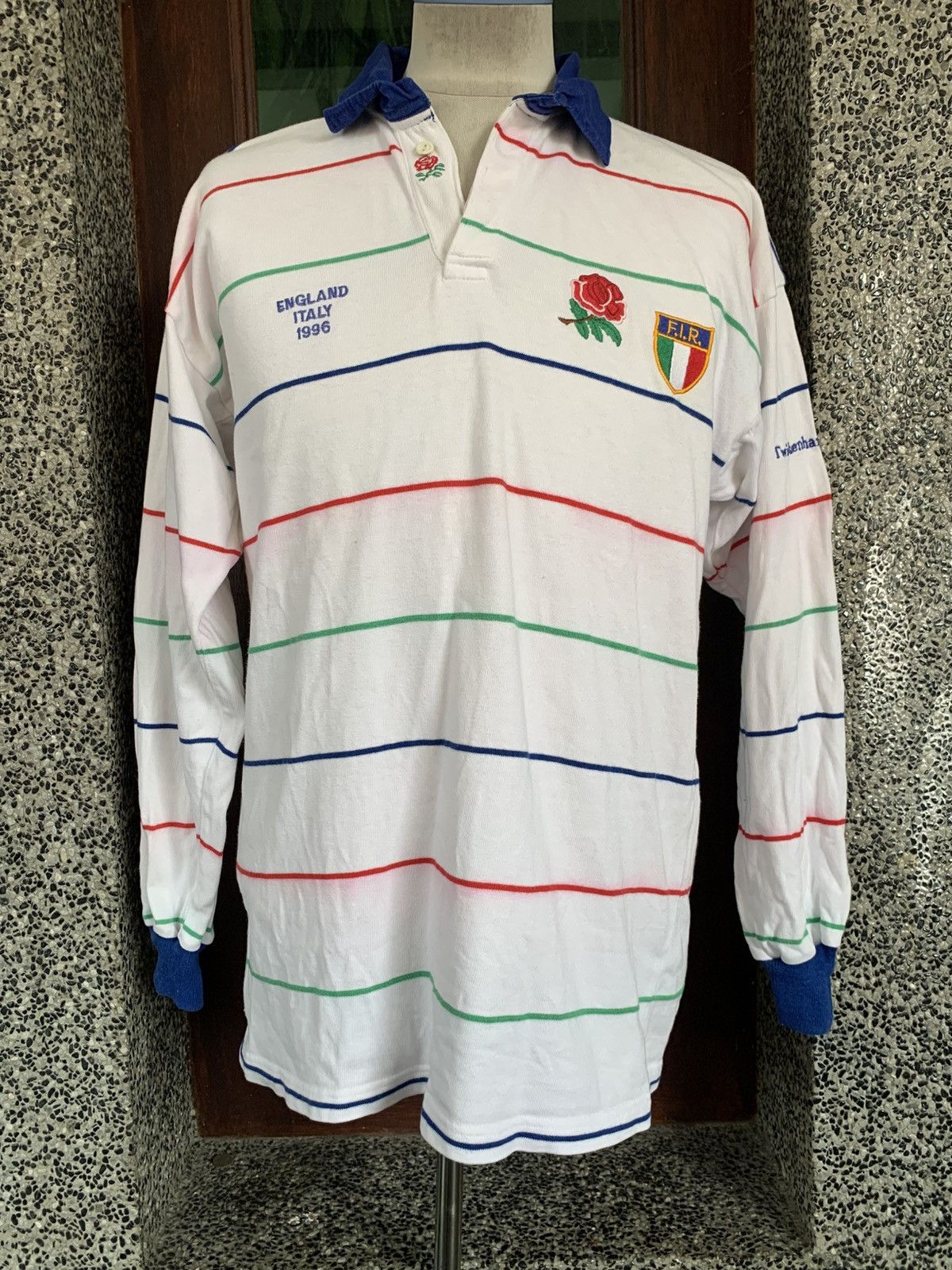Vintage Vintage England v Italy Twickenham Rugby 1996 Shirt Size US M / EU 48-50 / 2 - 1 Thumbnail