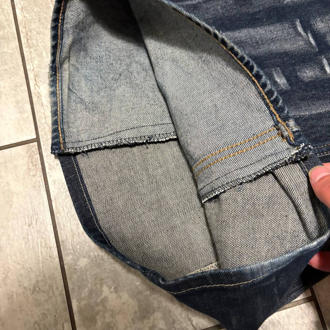 Japanese Brand rare wax handmade streetwear jeans Size US 34 / EU 50 - 4 Thumbnail