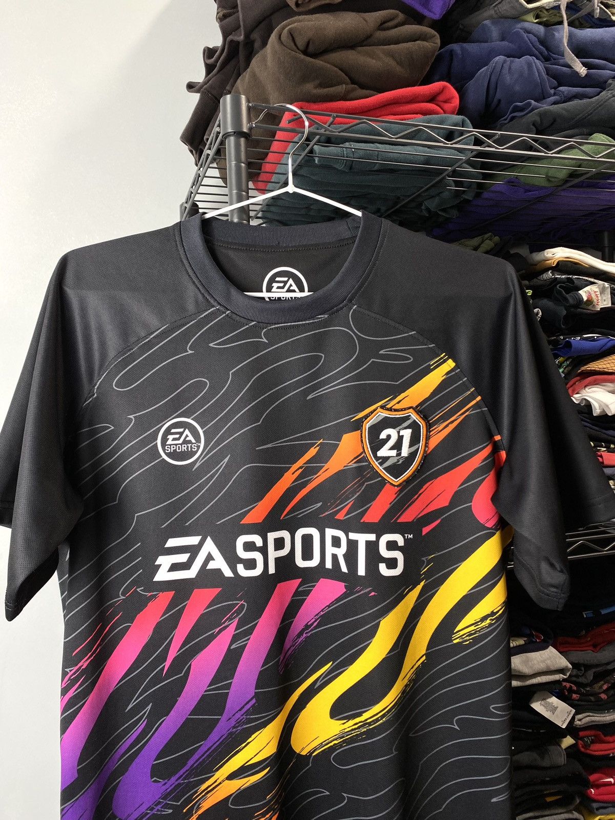 The Game EA Sports Soccer Jersey T Shirt Game Cyber Hype Size US M / EU 48-50 / 2 - 3 Thumbnail