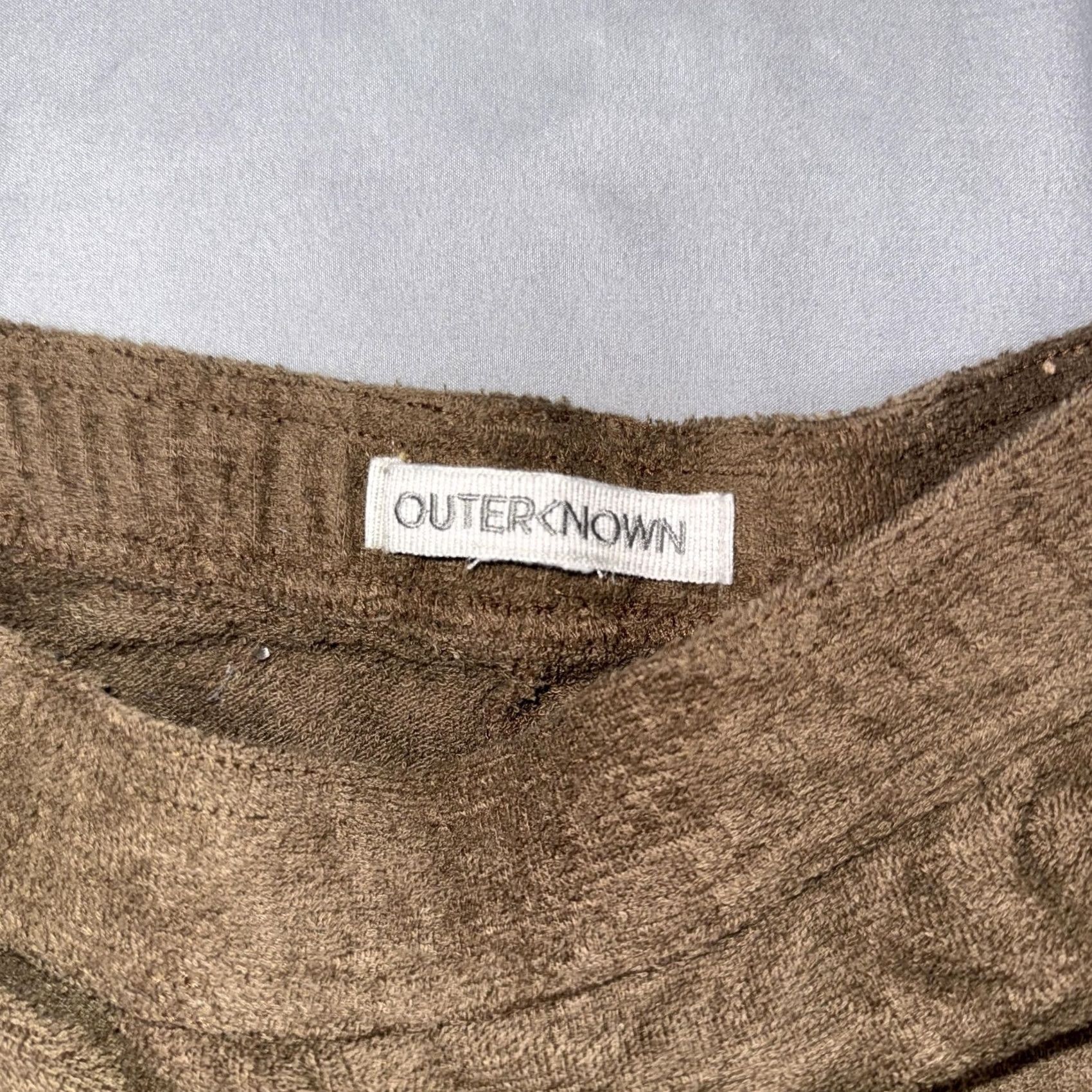 Outerknown VINTAGE? No. Outerknown Shorts Women S Brown Terry Cloth Elastic Waist Logo Embroidered Casual Summer Sweat Shorts Size 28" / US 6 / IT 42 - 3 Thumbnail