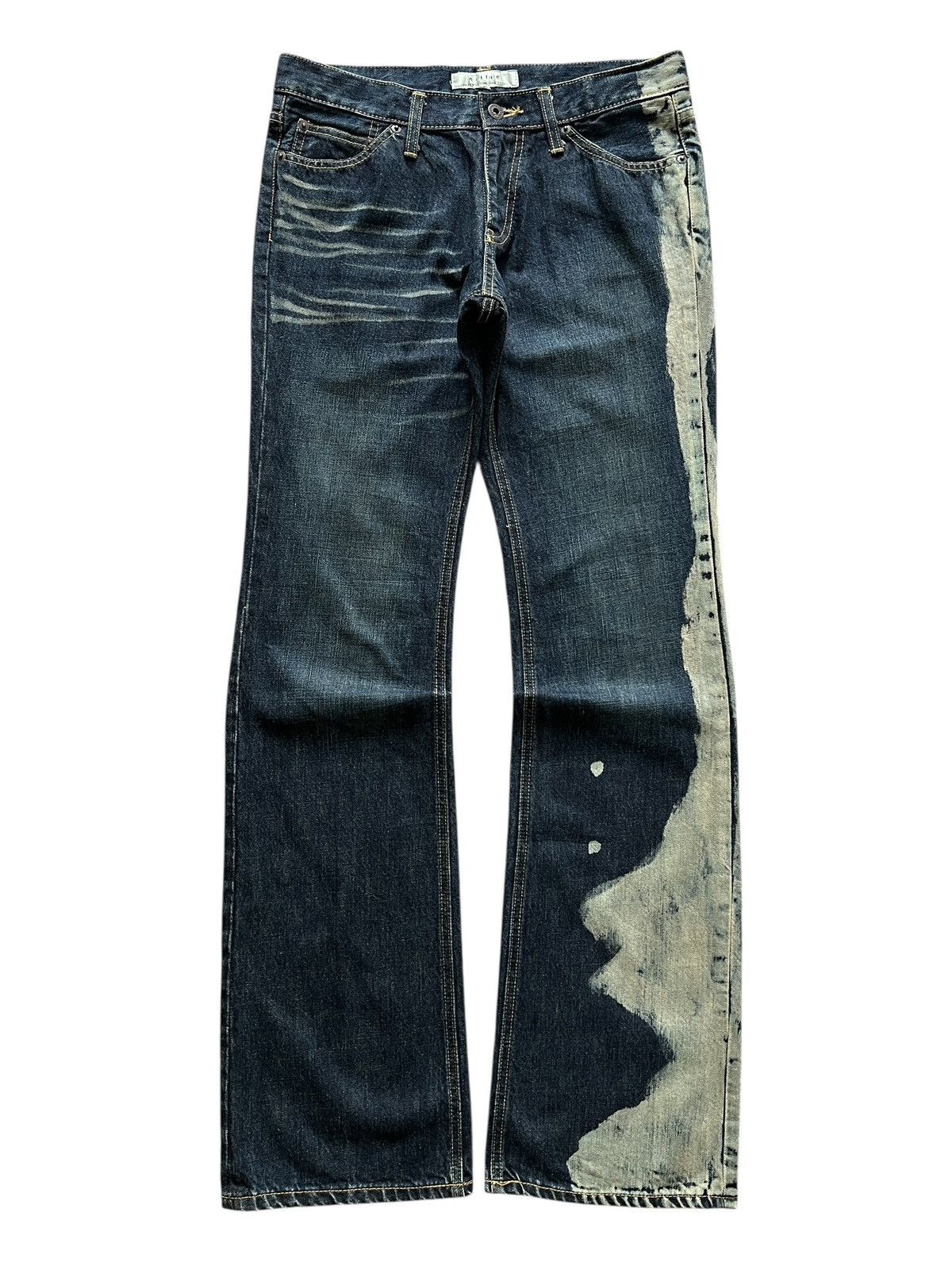 Japanese Brand 1990s Millie 🎌 Acid Touch Flare Denim Size US 32 / EU 48 - 1 Thumbnail