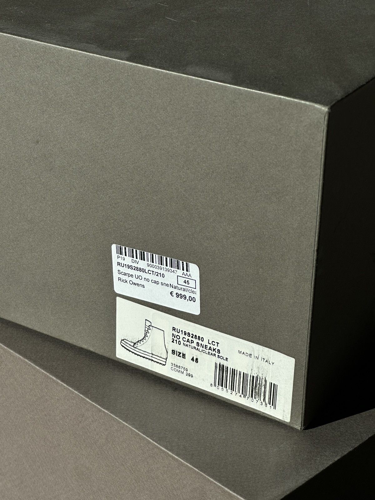 Rick Owens Rick Owens SS19 Babel No Cap High Top Transparent Leather Size US 12 / EU 45 - 18 Thumbnail