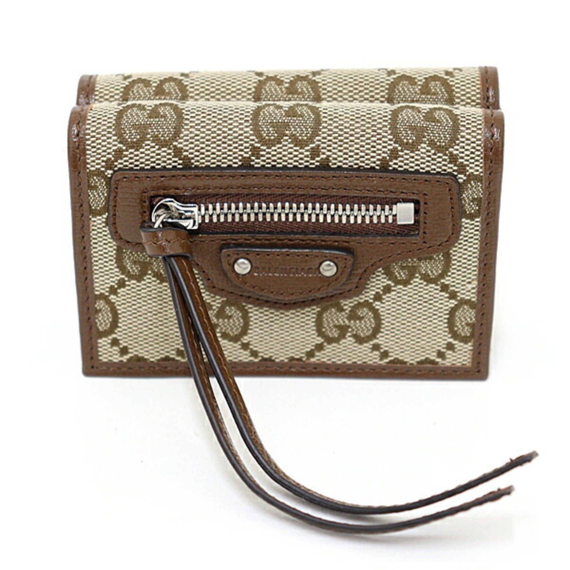 image of Gucci X Balenciaga The Hacker Project Neoclassic Wallet GG Supreme Beige/ebony 681708 in White, Wom
