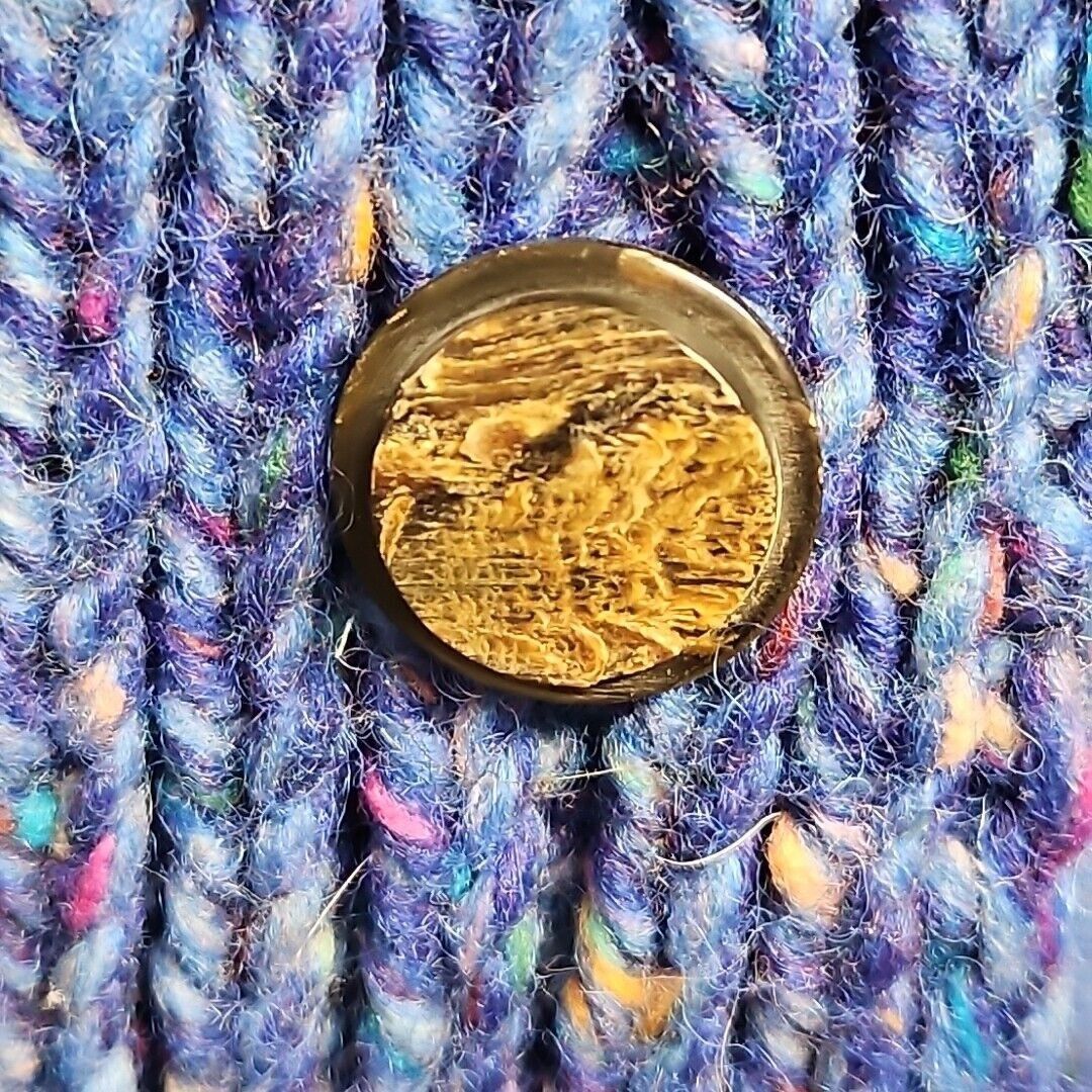 Vintage Vtg Ravelry Wool Sweater Womens M/L Purple Blue Fleck Chunky Size M / US 6-8 / IT 42-44 - 10 Thumbnail