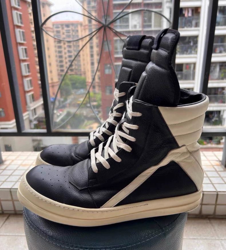 Rick Owens Rick Owens High-Top Leather Sneakers-dmc Size US 10 / EU 43 - 1 Thumbnail