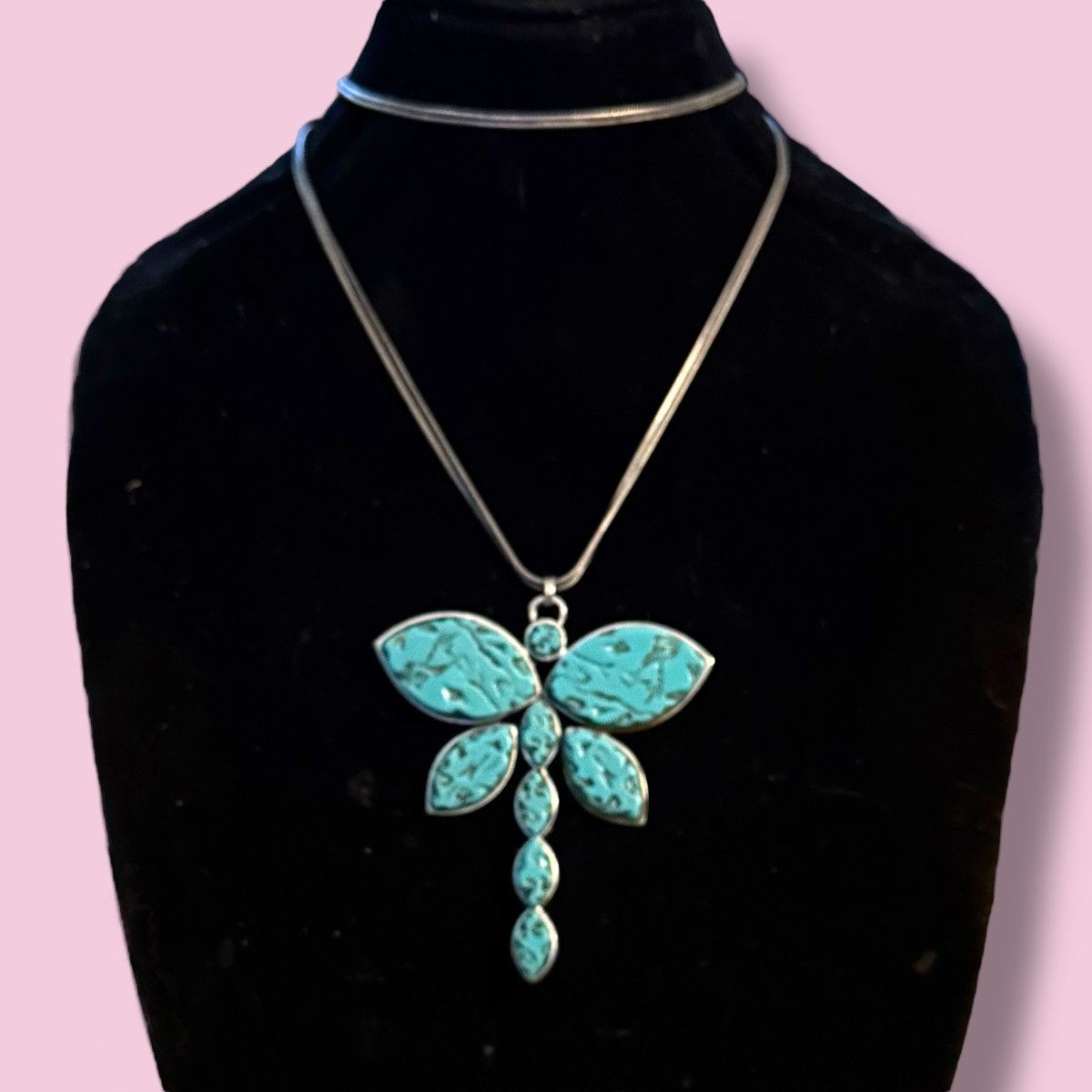 Chicos Chico’s silver jumbo turquoise dragonfly pendant necklace Size ONE SIZE - 1 Thumbnail