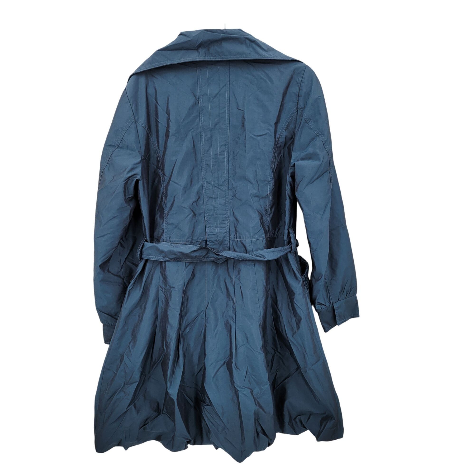Other Dennis Teal Blue Belted A-line Balloon Hem Jacket Sz M Light Size M / US 6-8 / IT 42-44 - 9 Thumbnail