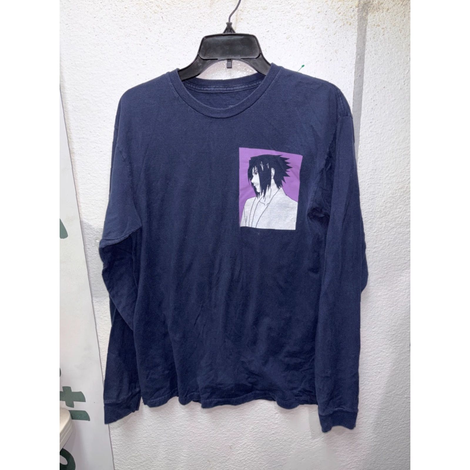 Vintage Naruto Shippuden Uchiha Sasuke Long Sleeve T Shirt Blue M Mens Cotton Shirt Graphic Print 90s Anime Retro Ripple Junction Size US M / EU 48-50 / 2 - 5 Thumbnail