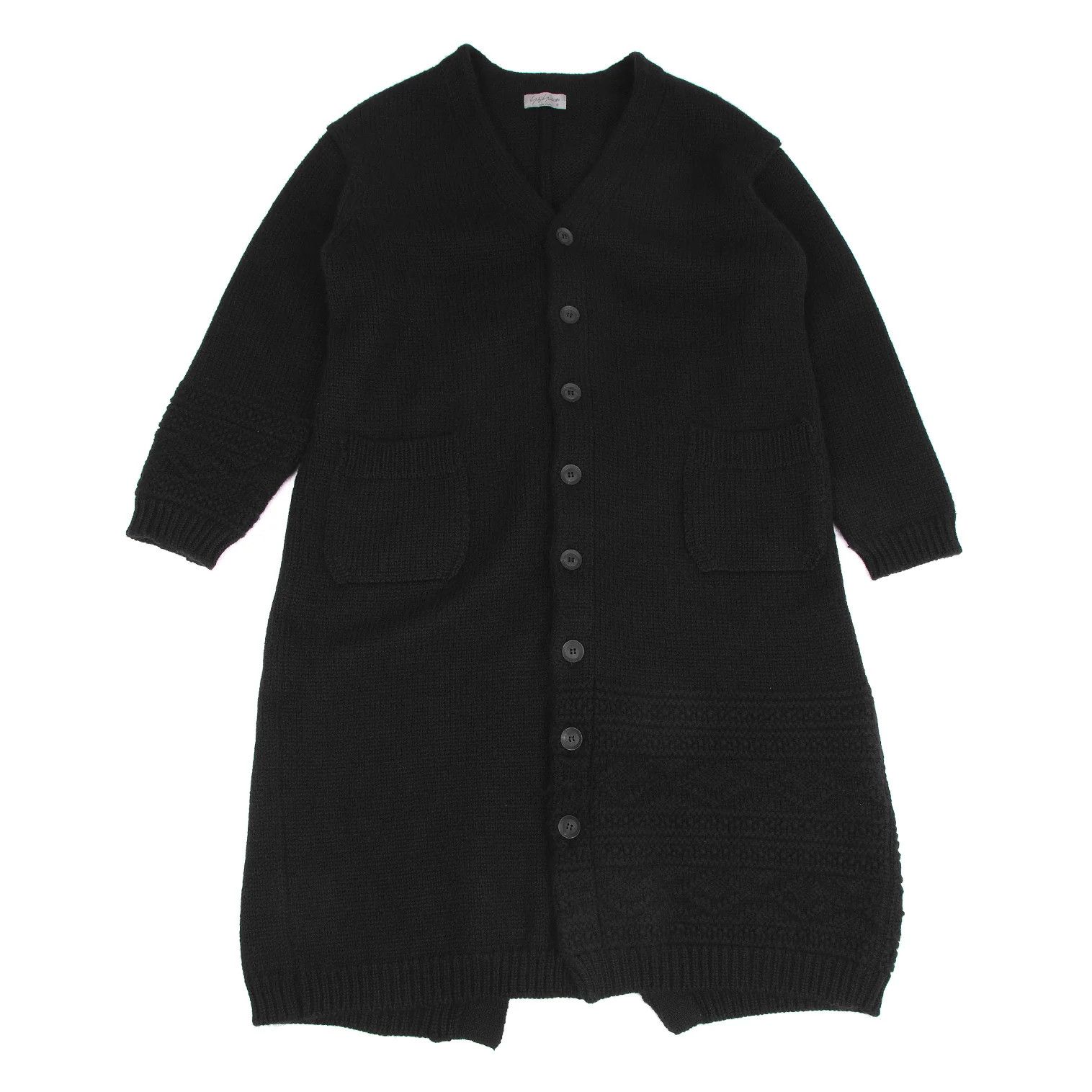 Yohji Yamamoto Yohji Yamamoto Wool Long Cardigan Black 3 Size US L / EU 52-54 / 3 - 1 Thumbnail
