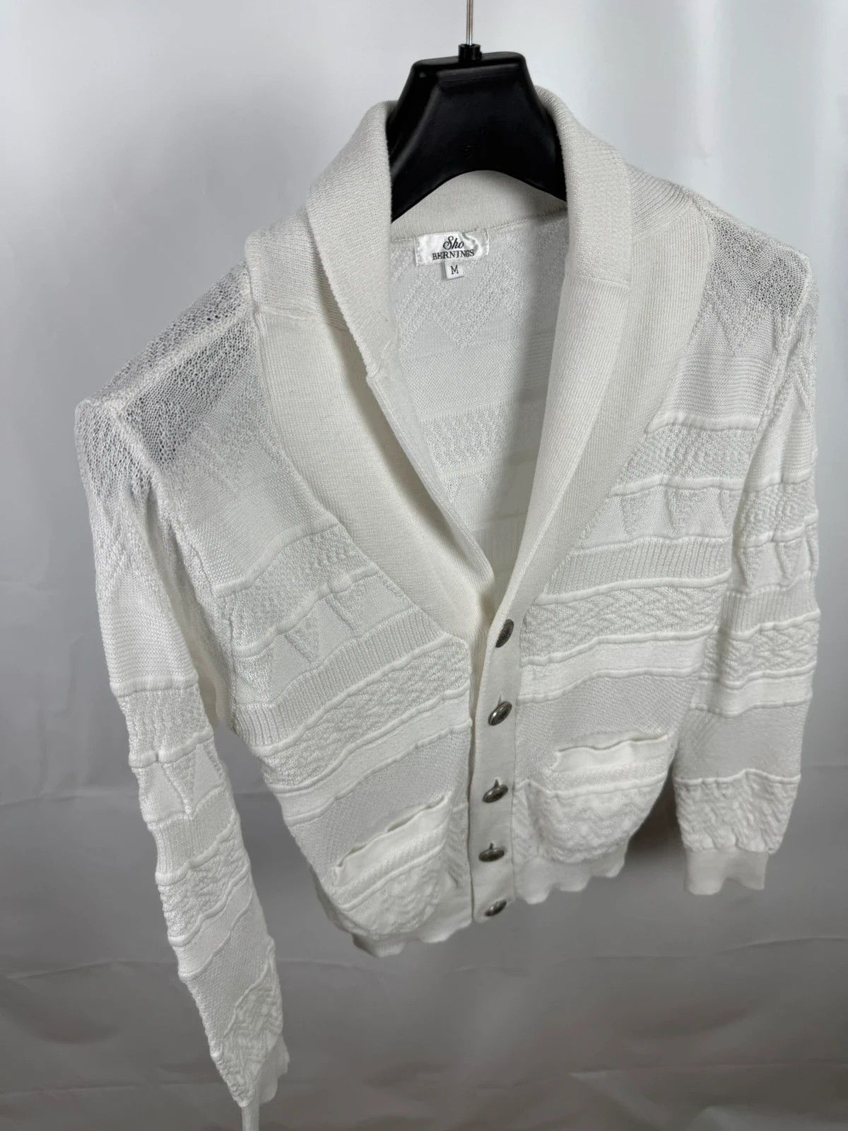 BERNINGS SHO Sho Bernings White Cardigan Made In Japan size M Size US M / EU 48-50 / 2 - 5 Thumbnail