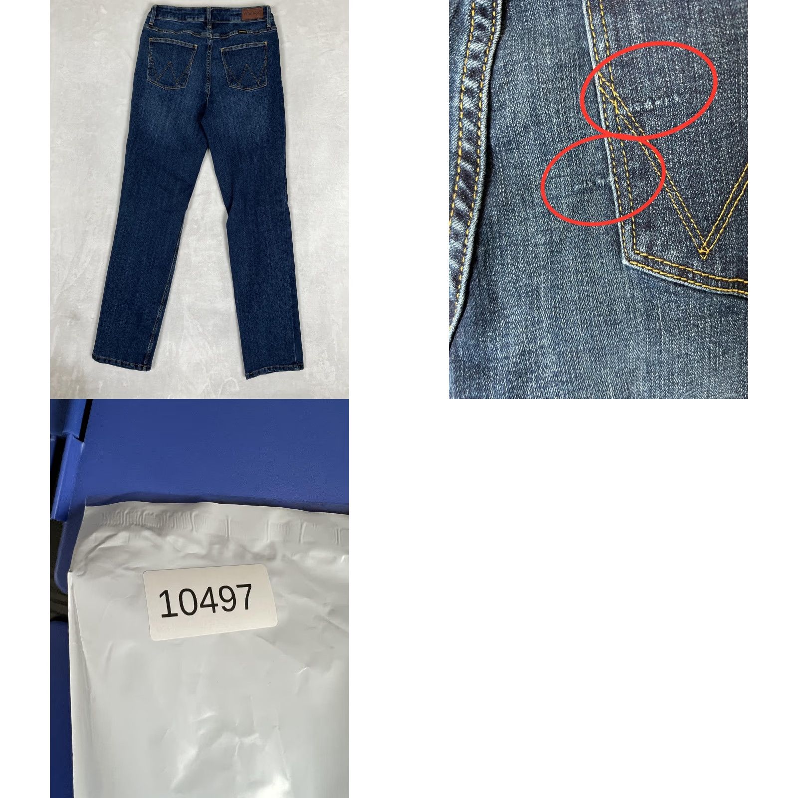Wrangler Wrangler Jeans Womens 6x34 High Rise True Straight Denim Medium Wash Stretch 5-Pocket Blue Regular Waist 26 in Inseam 34 in Size 28" / US 6 / IT 42 - 8 Thumbnail