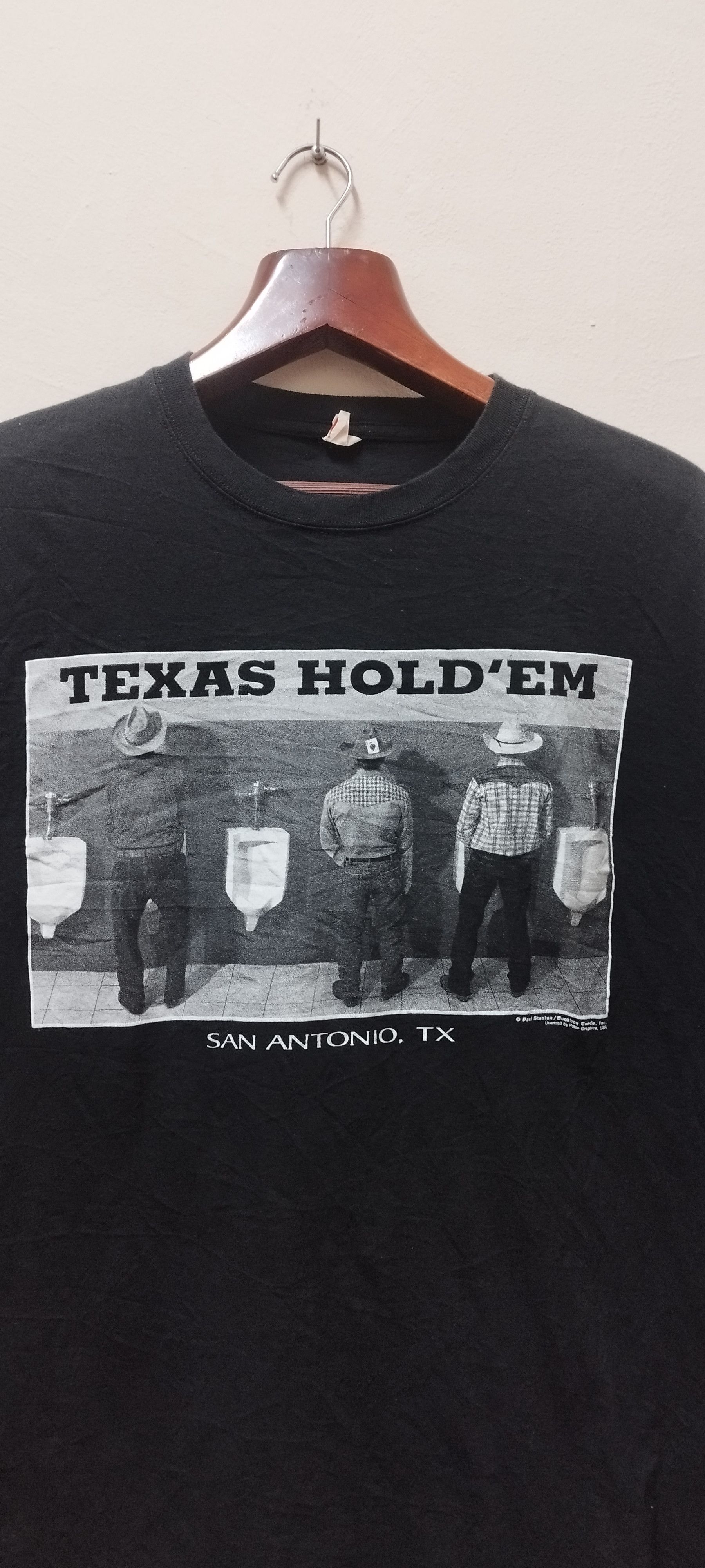 Vintage Vintage Paul Stanton "TEXAS HOLD EM" Duck Boy Cards T-shirt Size US XXL / EU 58 / 5 - 3 Thumbnail