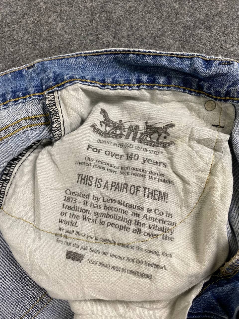 Levi's levis 569 soft distressed denim nice design Size US 36 / EU 52 - 14 Thumbnail
