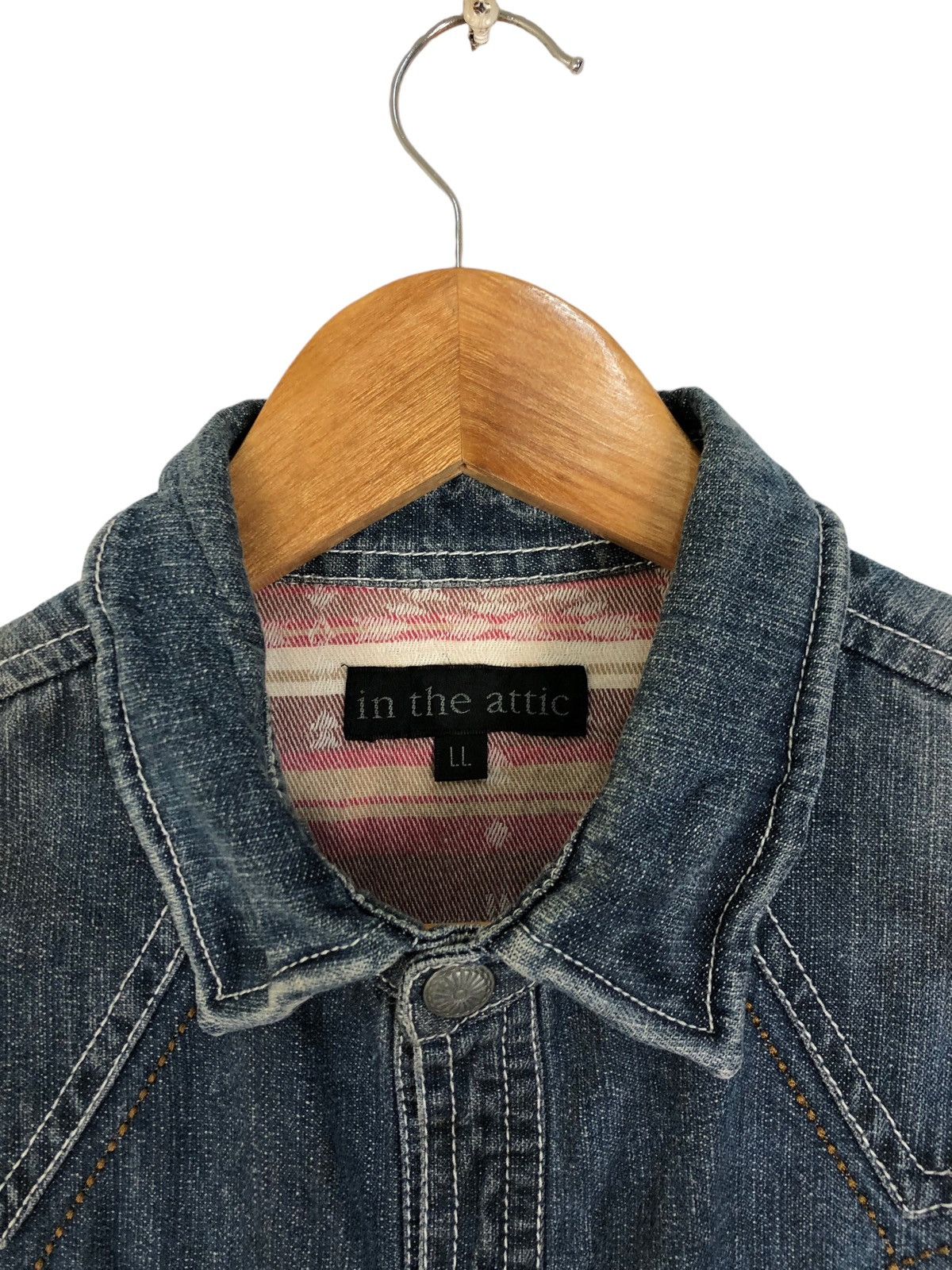 In The Attic In The Attic Western Denim Embroidery Button Shirt Size US L / EU 52-54 / 3 - 11 Thumbnail