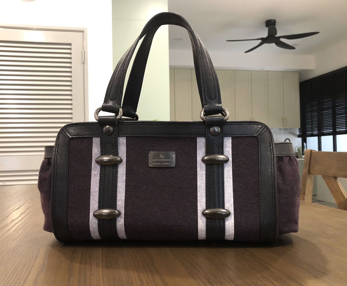 Burberry Burberry Purple Shoulder Bags for Wool Exterior Women Size ONE SIZE - 11 Thumbnail