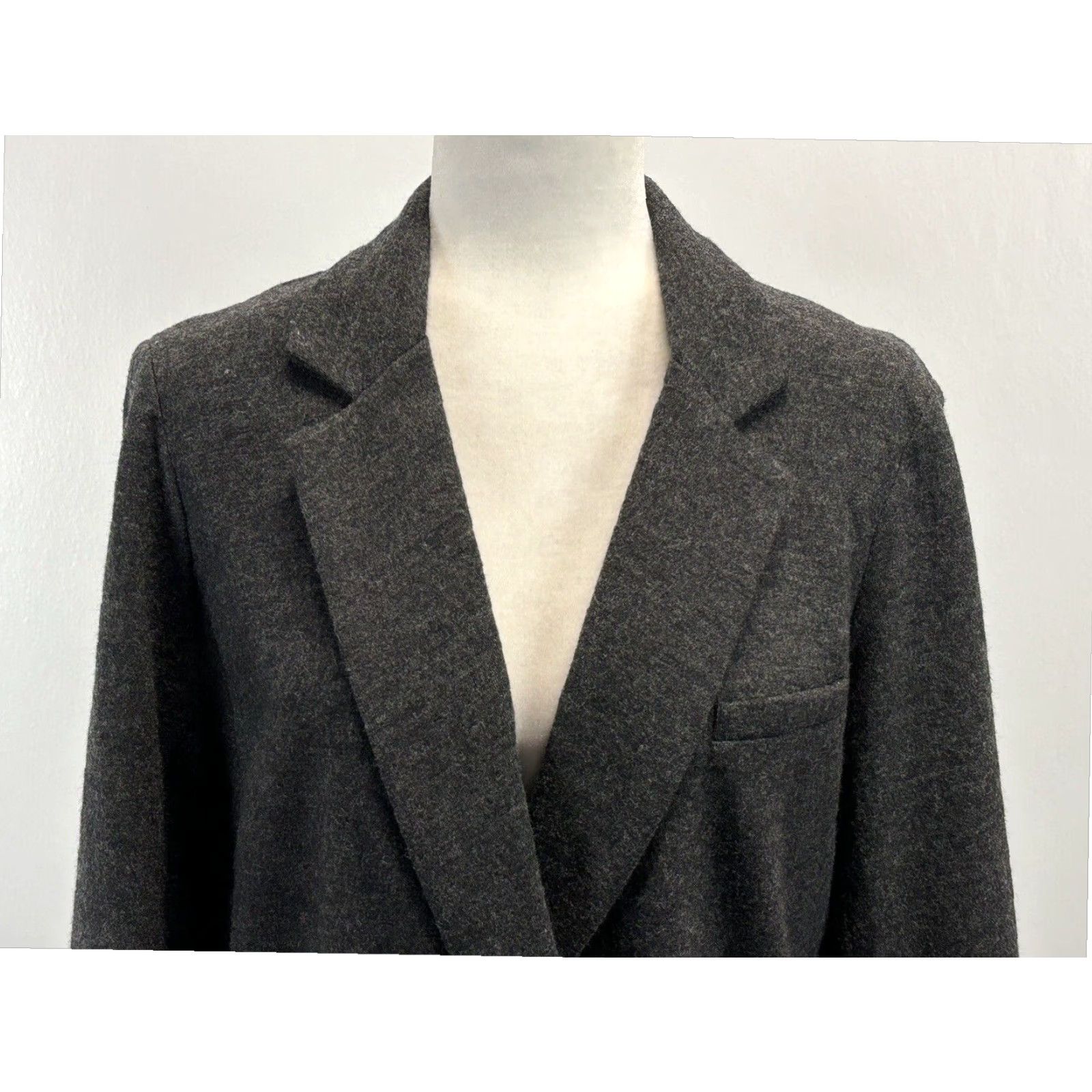 J.Crew J. Crew Charcoal Knit Blazer Jacket Size 10 Women's Double Breast Wool Size L / US 10 / IT 46 - 5 Thumbnail