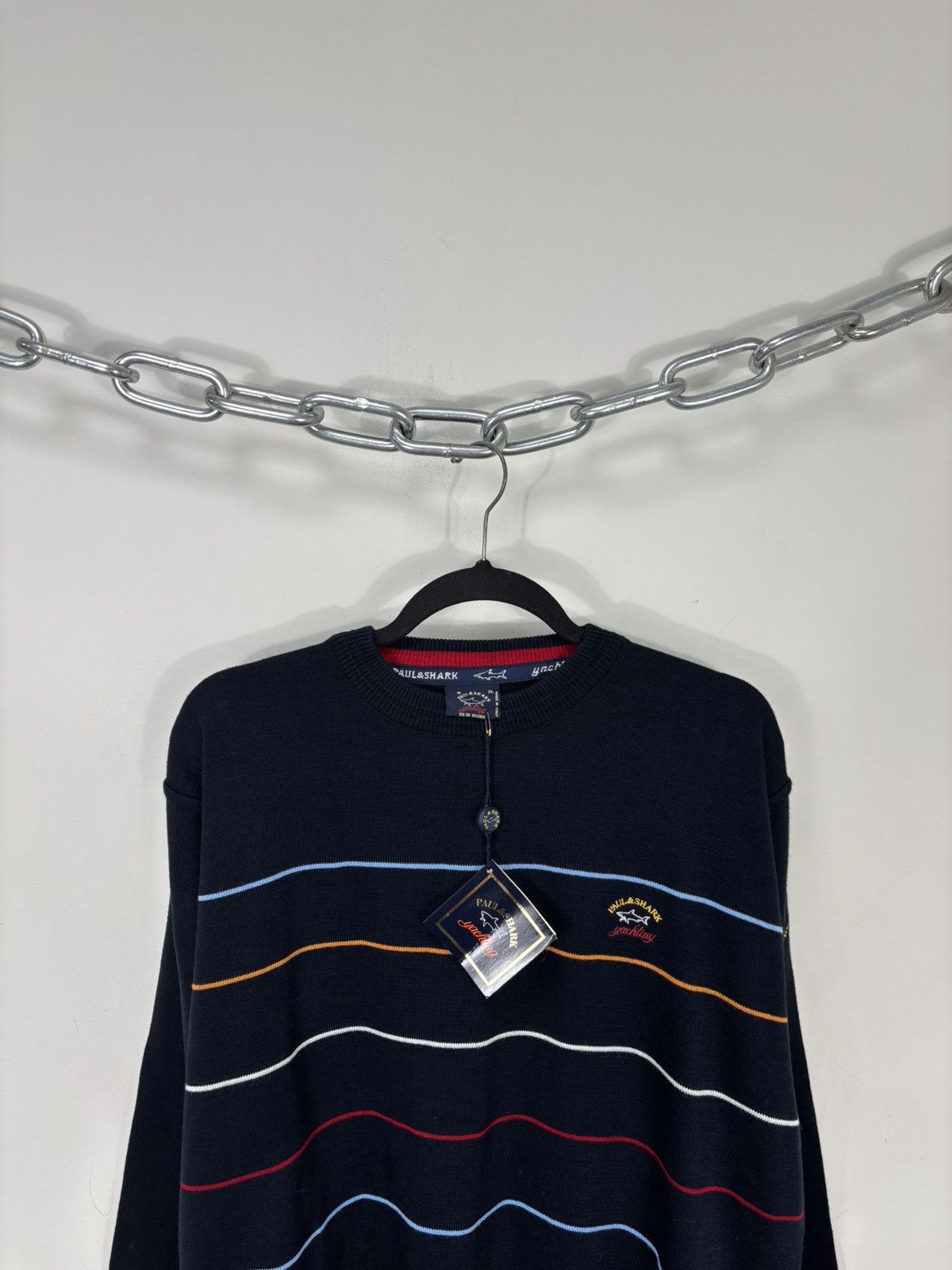 Paul & Shark Paul & Shark Yachting Vintage Cotton Wool Blend Knit Sweater Size US XL / EU 56 / 4 - 2 Thumbnail