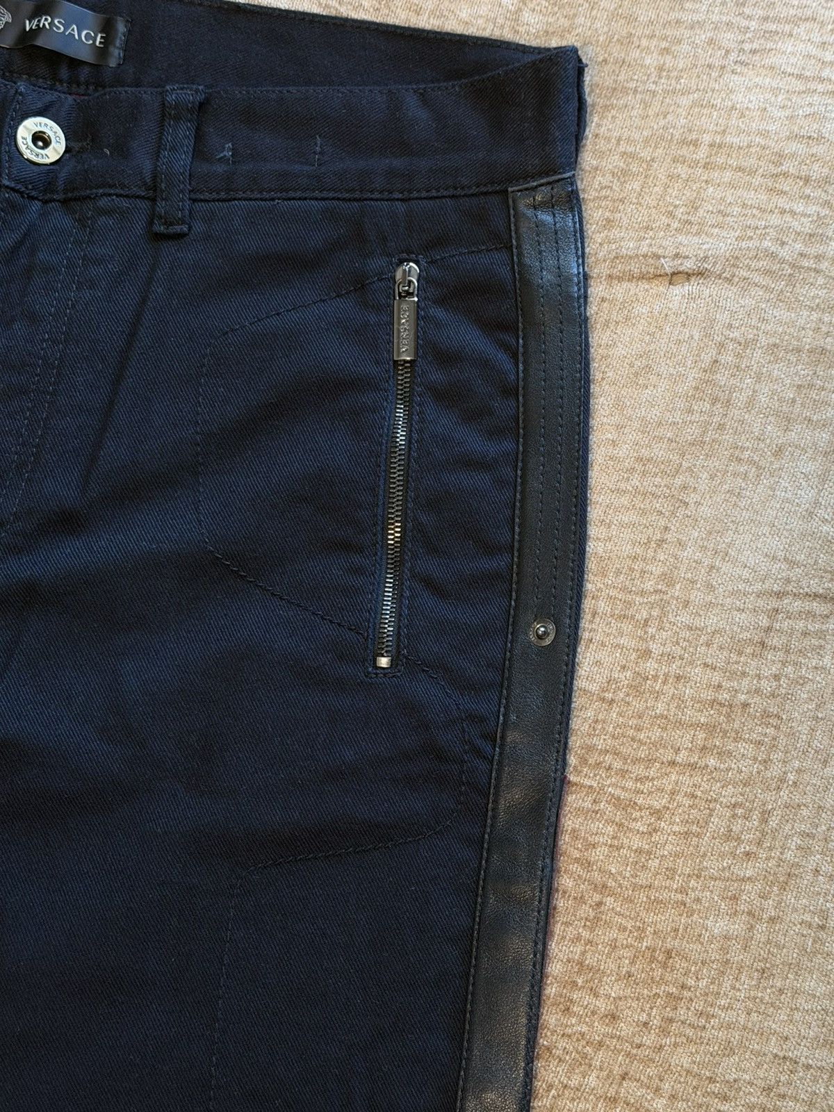 Versace Versace Moto Jeans Lambskin Leather Details Worn Once Size US 32 / EU 48 - 5 Thumbnail