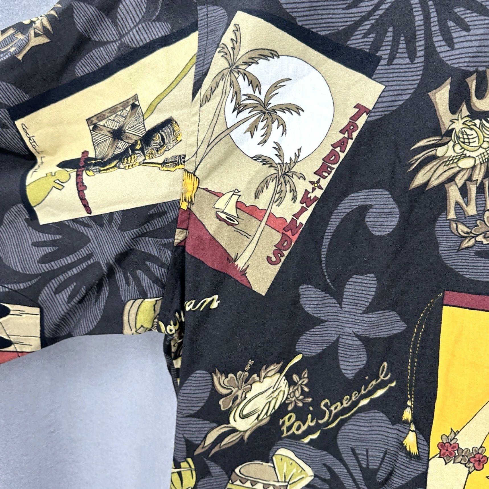 Vintage VINTAGE Toes On The Nose Hawaiian Shirt Mens L Tiki Bar Martini Lounge Aloha Luau Hula Size US L / EU 52-54 / 3 - 6 Thumbnail
