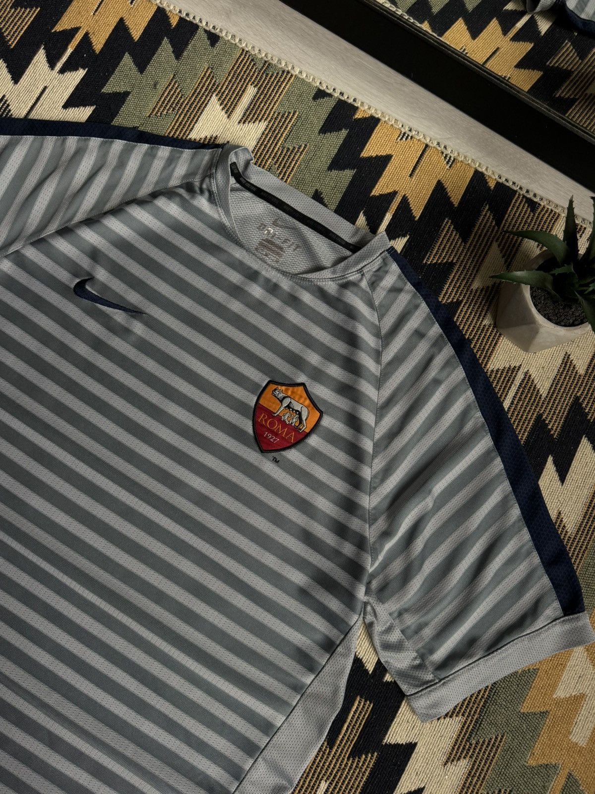 Nike Vintage Nike Roma 2014-15 Blockcore Soccer Jersey Size US M / EU 48-50 / 2 - 5 Thumbnail