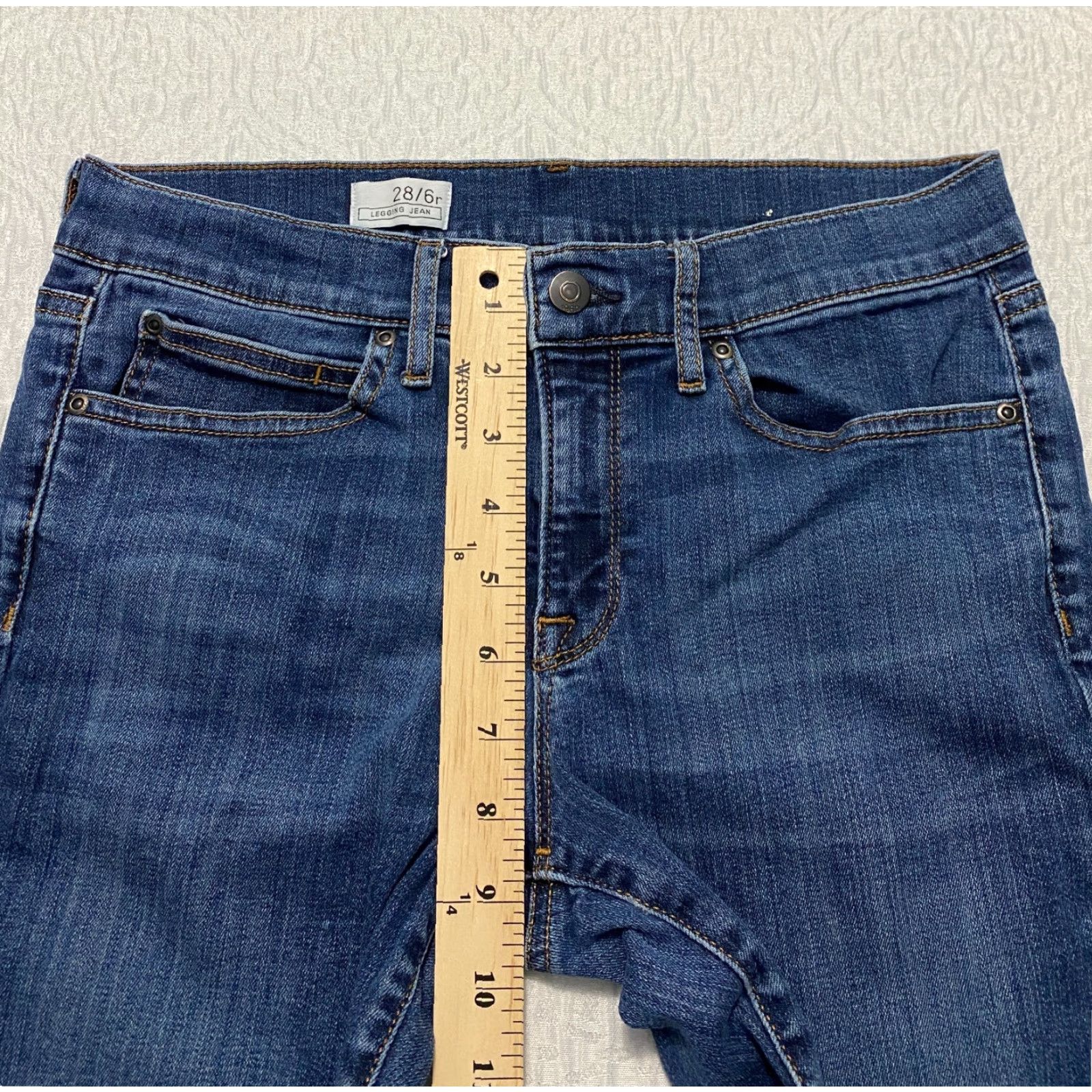 Gap Gap 1969 Jeans Womens Size 28 Blue Skinny Short Legging Denim 5-Pocket Design Adult Womens Size 28" / US 6 / IT 42 - 6 Thumbnail