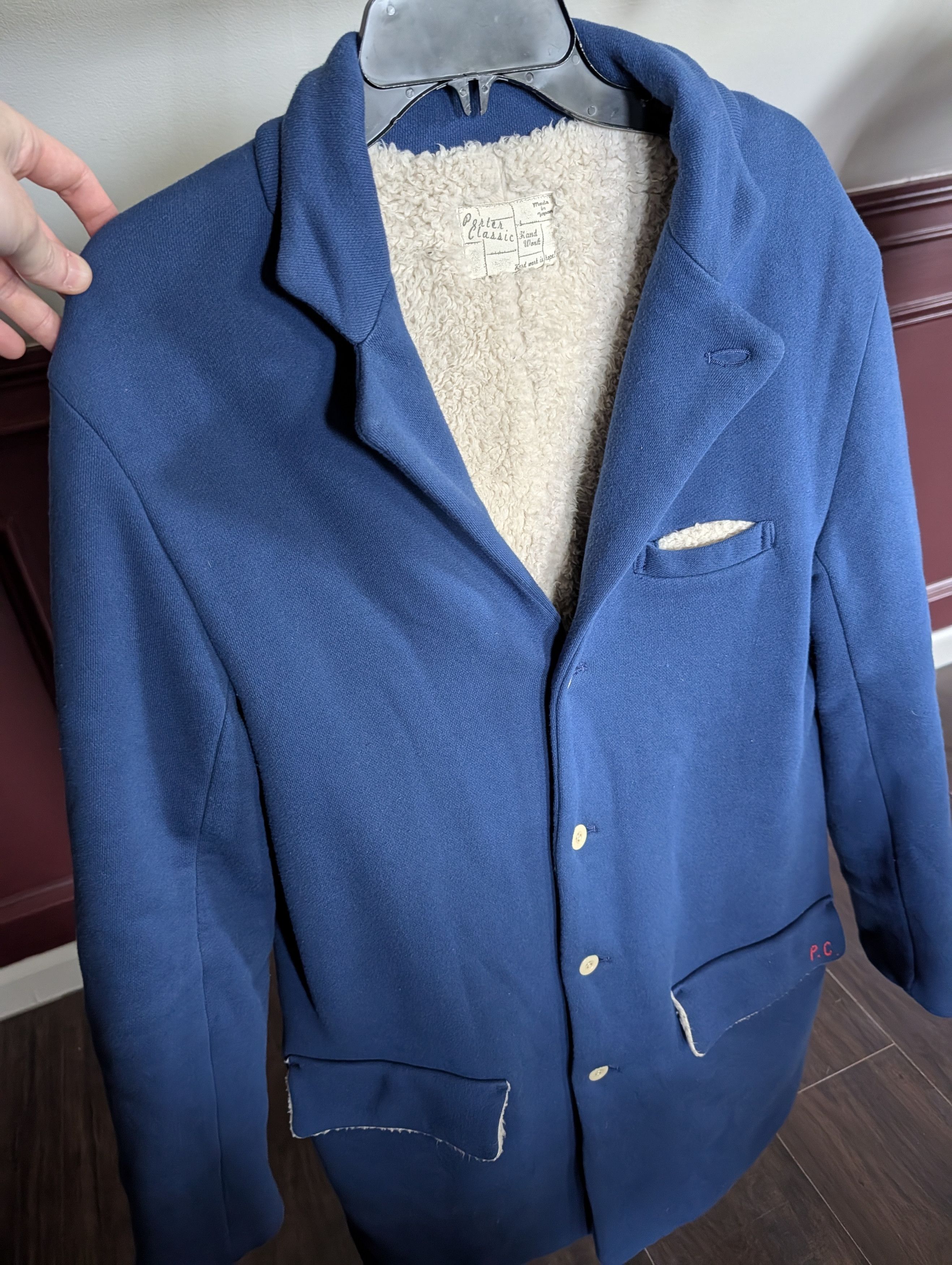 Porter PORTER CLASSIC Sherpa lined P.C. embroidery overcoat Japan Size US M / EU 48-50 / 2 - 2 Thumbnail