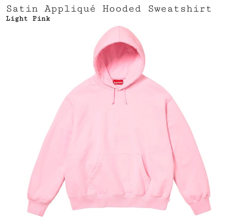 Supreme Supreme Satin Applique Hooded Sweatshirt | Grailed