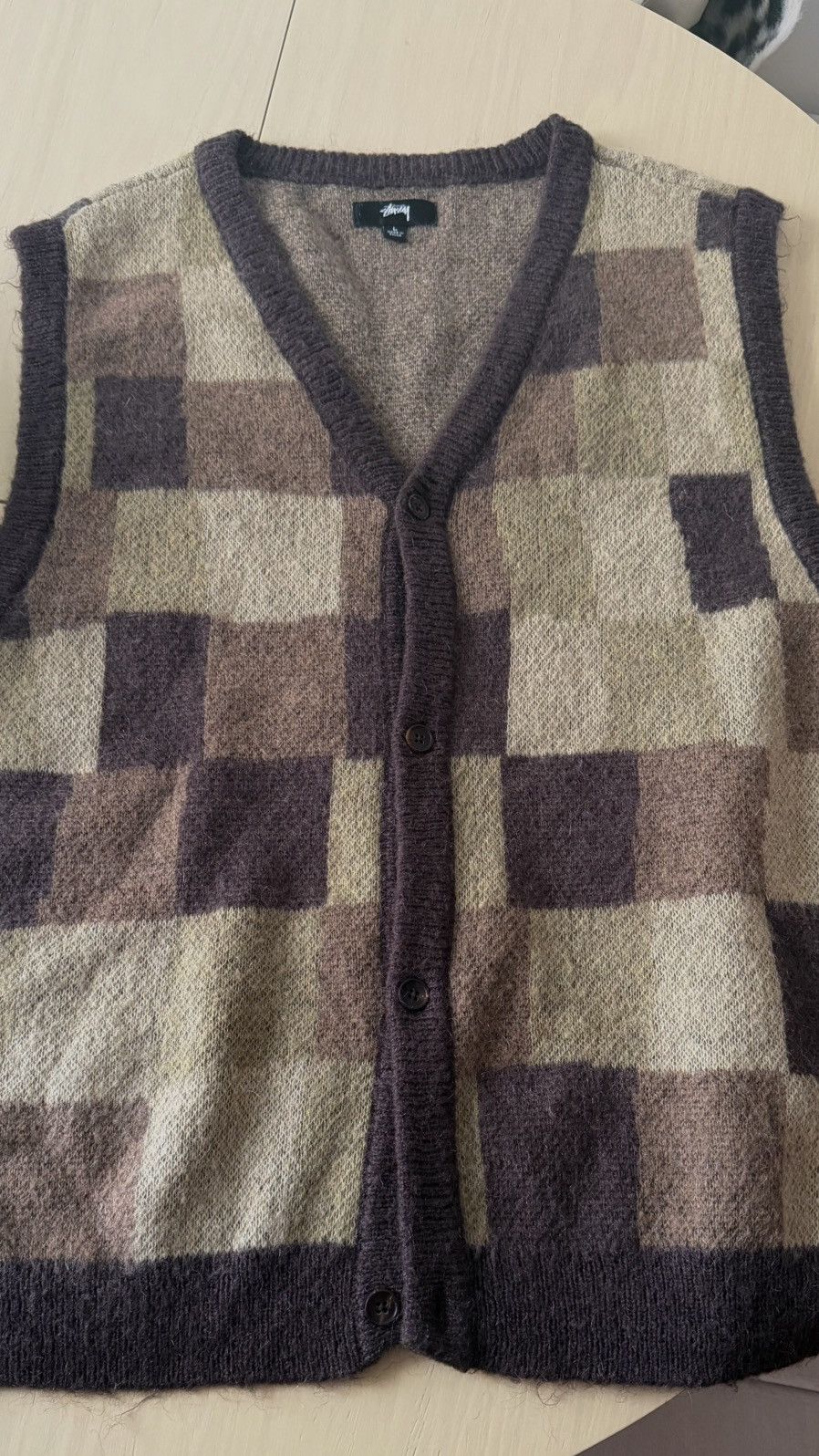 Stussy Stüssy Wobbly Check Sweater Vest Size US L / EU 52-54 / 3 - 7 Thumbnail