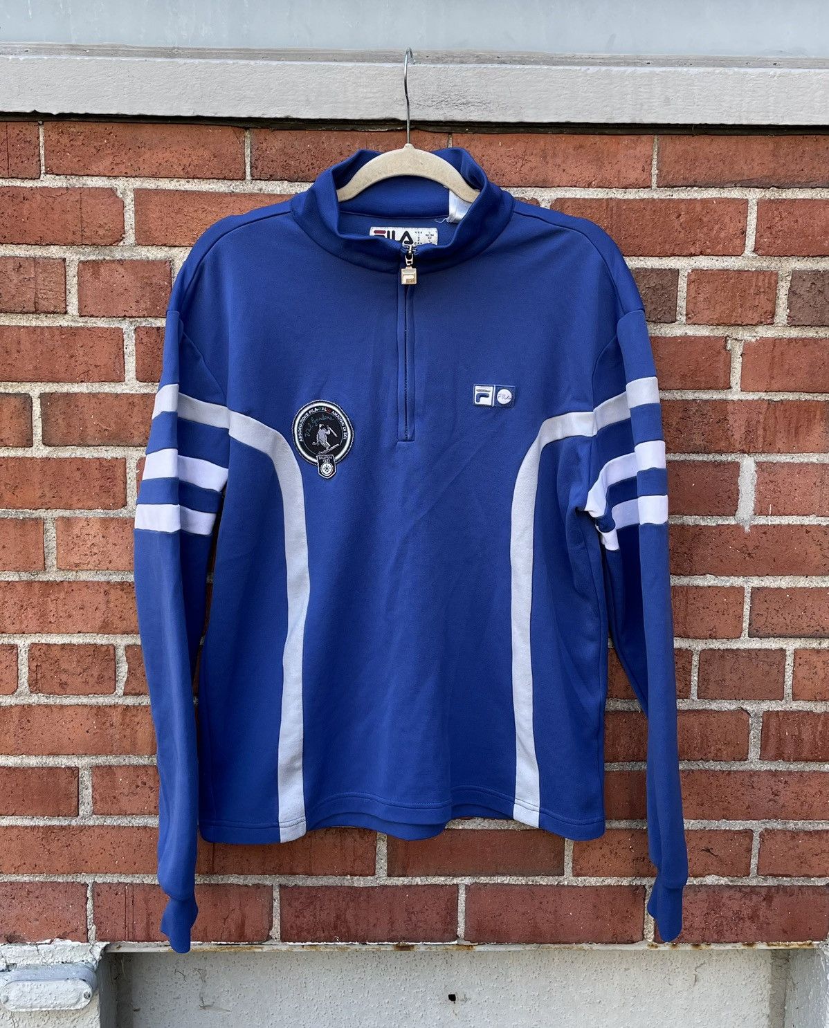 Vintage FILA Blue Striped Val Gardena Italian Ski jacket