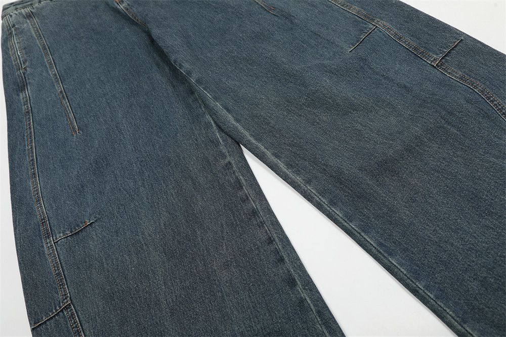 Japanese Brand × Jean American retro patchwork men's loose scimitar jeans Size US 32 / EU 48 - 6 Thumbnail