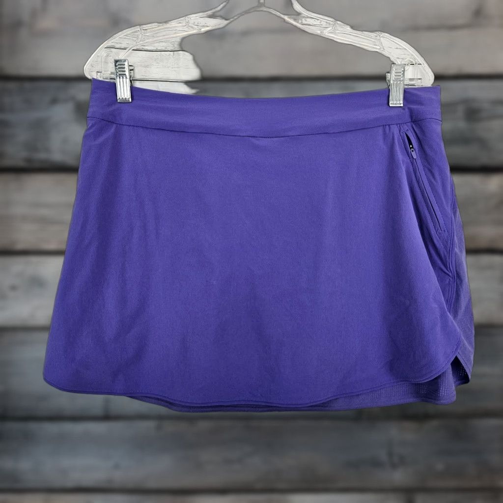Outdoor Voices Outdoor Voices Womens The Exercise Skort Sz L Purple Pull On Zip Pocket Short Skirt Athletic Activewear Mens Women Girls Boys Size ONE SIZE - 1 Thumbnail