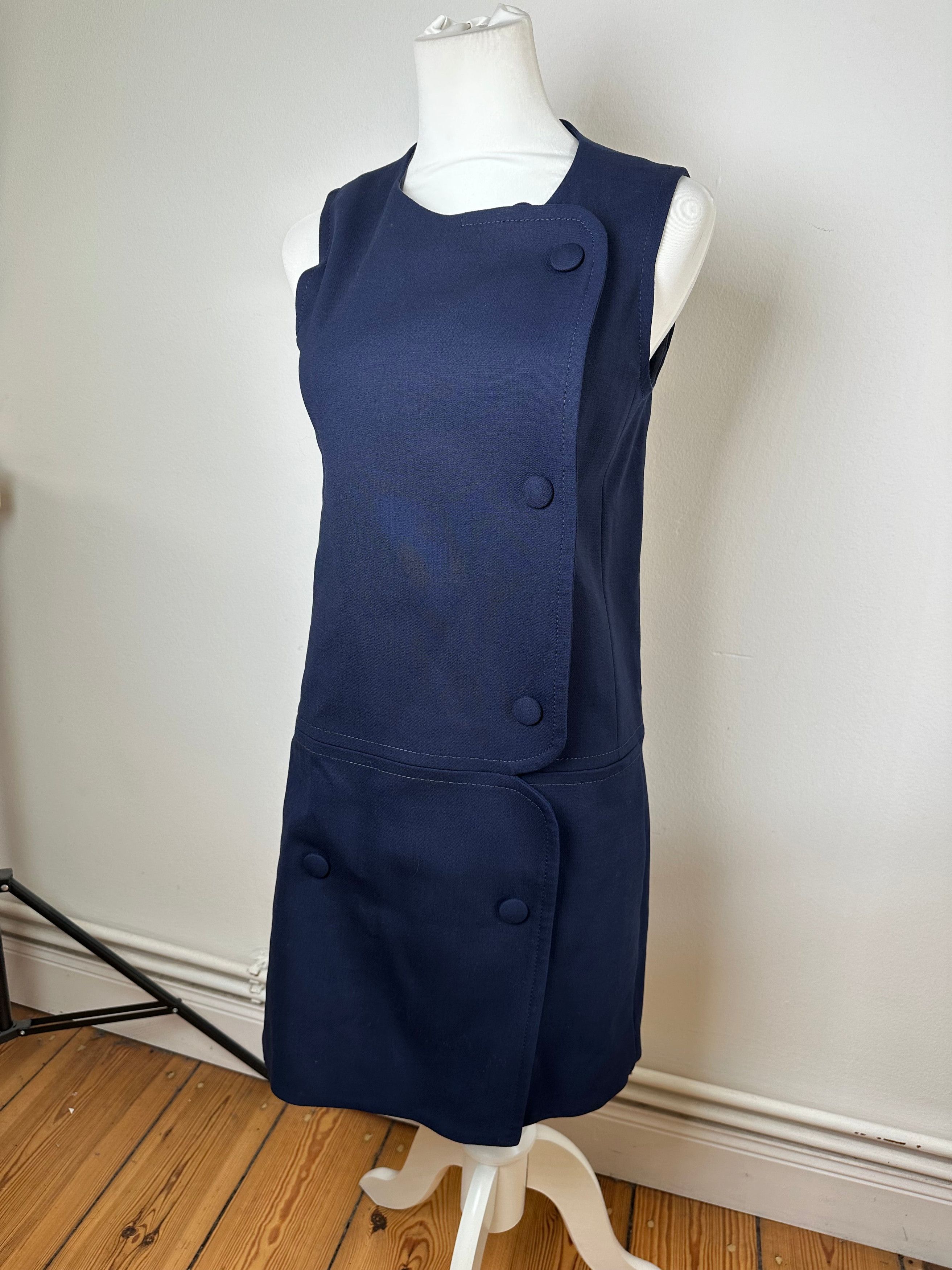 Stella McCartney Vintage Sleeveless Shift Dress Navy Size S / US 4 / IT 40 - 1 Thumbnail