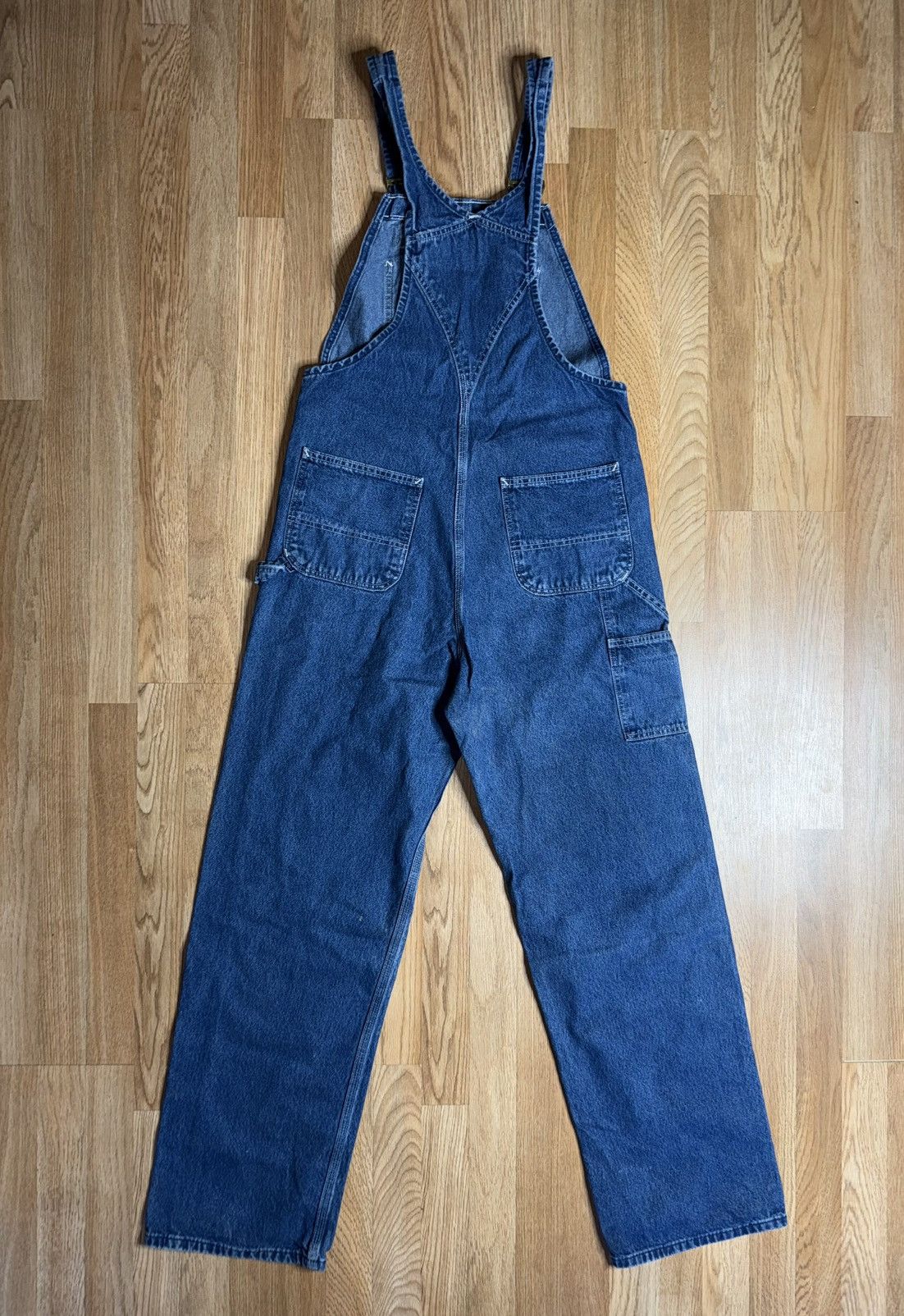Carhartt Carhartt 36x33.5 Mens Blue Overalls Bib Denim R07 DST Size US 36 / EU 52 - 2 Thumbnail
