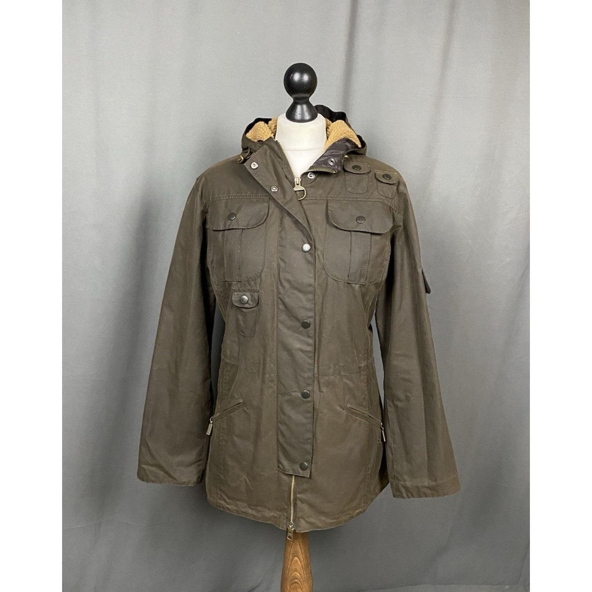 Barbour Barbour Winter Force Women's Brown Insulated Waxed Parka Jac Size XL / US 12-14 / IT 48-50 - 1 Thumbnail