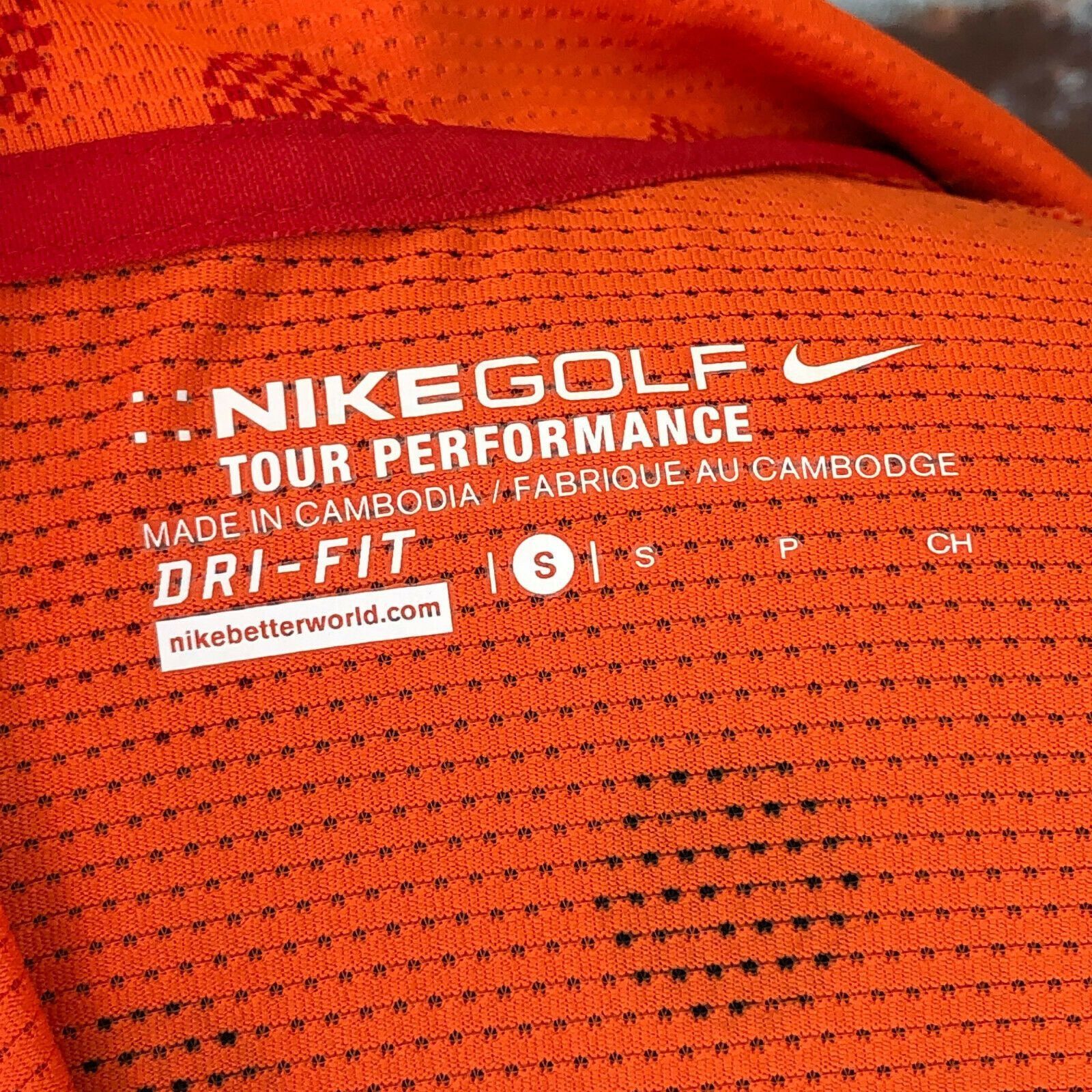Nike Nike Golf Tour Performance Dri-Fit Polo Shirt Orange Polka D Size S / US 4 / IT 40 - 3 Thumbnail