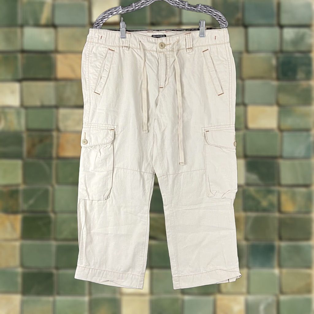 Polo Ralph Lauren VINTAGE Polo Jeans Co Ralph Lauren Capri Beige Women's 12 Pants Capri Beige 12 Womens Size 34" / US 12 / IT 48 - 1 Thumbnail