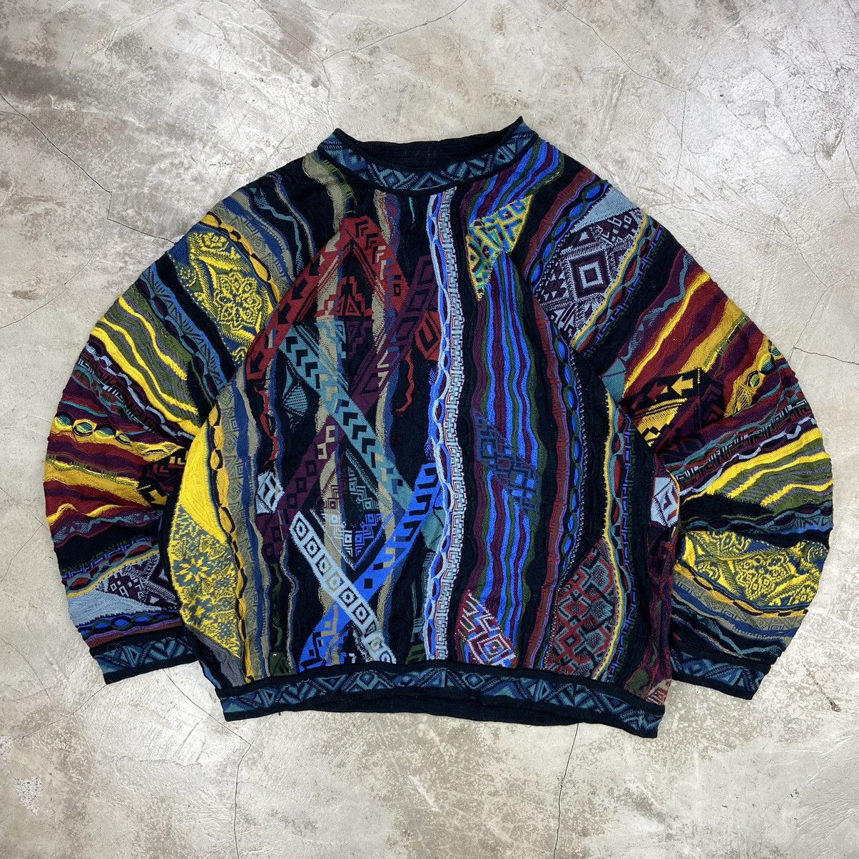 Coogi [Rare colorway] 1990s Coogi 3D Cable Knitted Sweater Size US M / EU 48-50 / 2 - 2 Thumbnail