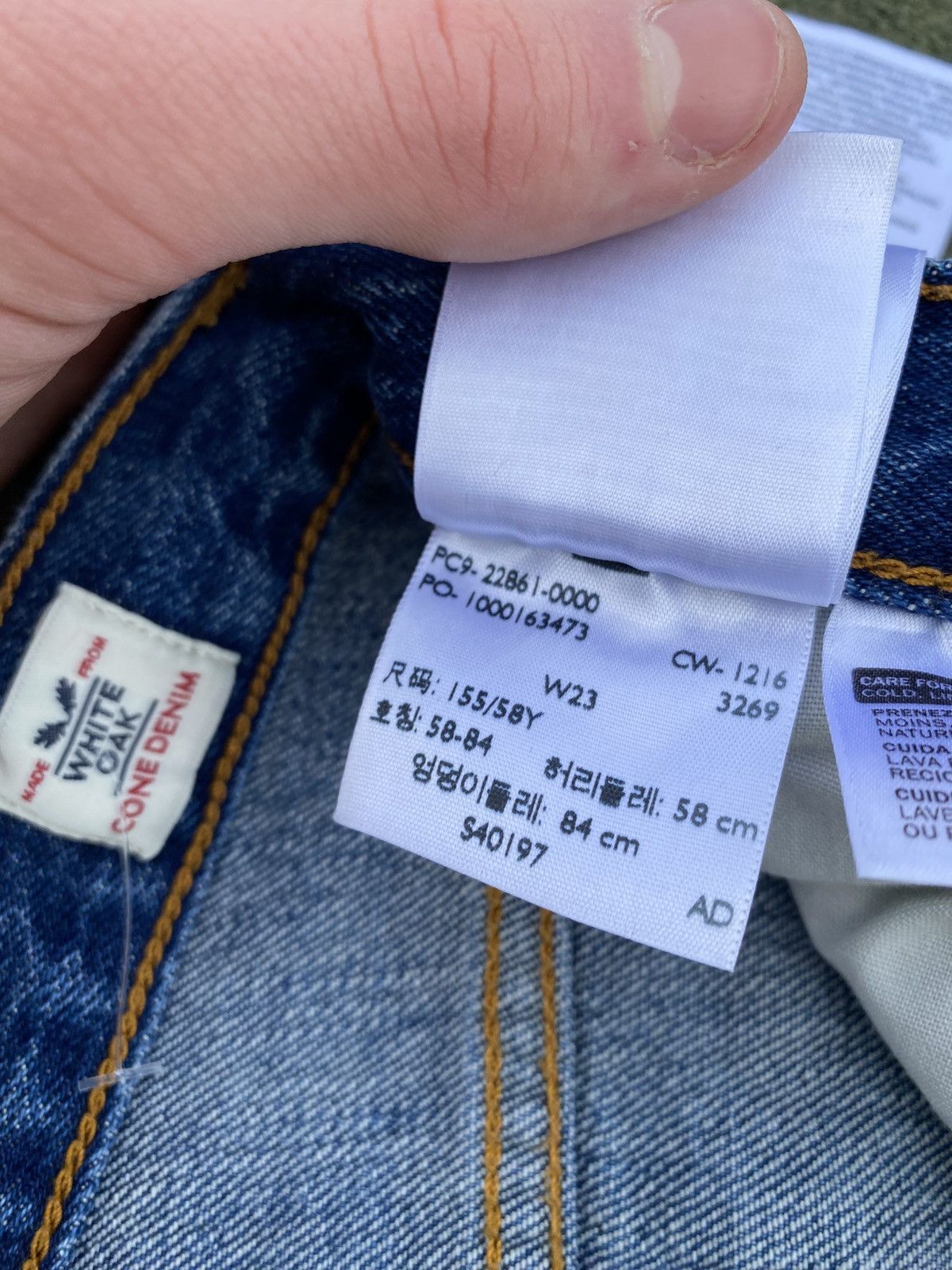 Levi's × Vintage Deadstock Levi’s White Oak Cone Denim Jeans Rare W23 XSS-XS Size 23" - 16 Thumbnail